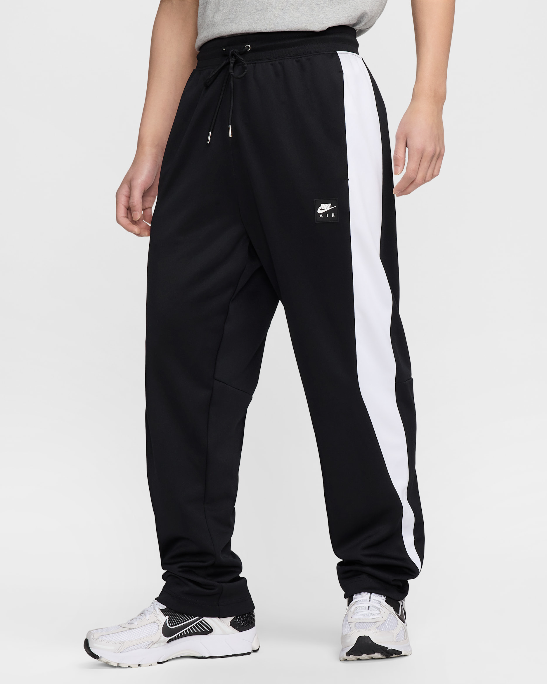 Nike Air Men's Poly-Knit Track Pants - Black/White/White