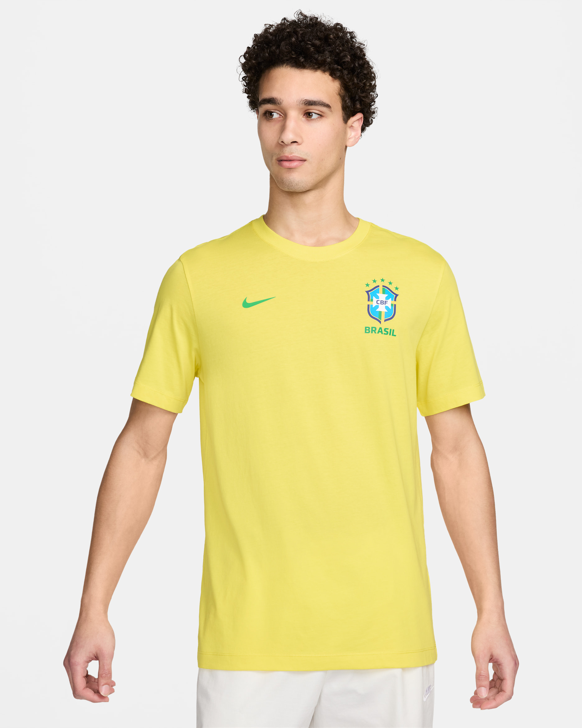 Brazil Essential Men's Nike Soccer T-Shirt - Dynamic Yellow