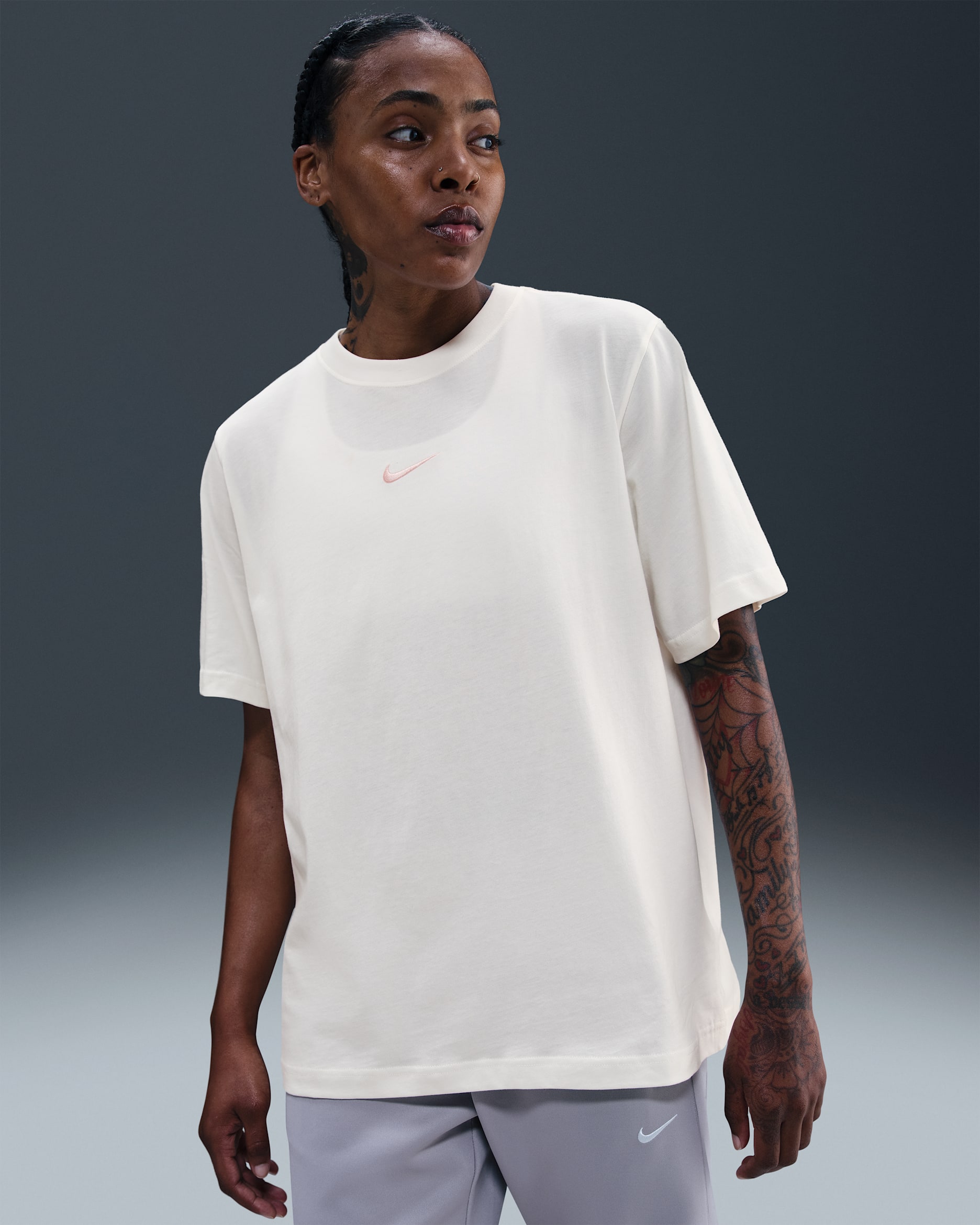Nike Sportswear Women's T-Shirt - Sail/Washed Coral