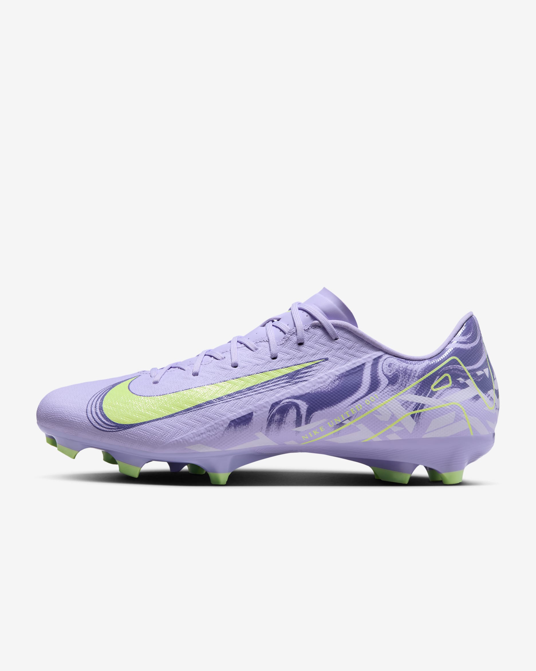 Nike United Mercurial Vapor 16 Academy Multi-Ground Low-Top Football Boot - Purple Agate/Barely Volt