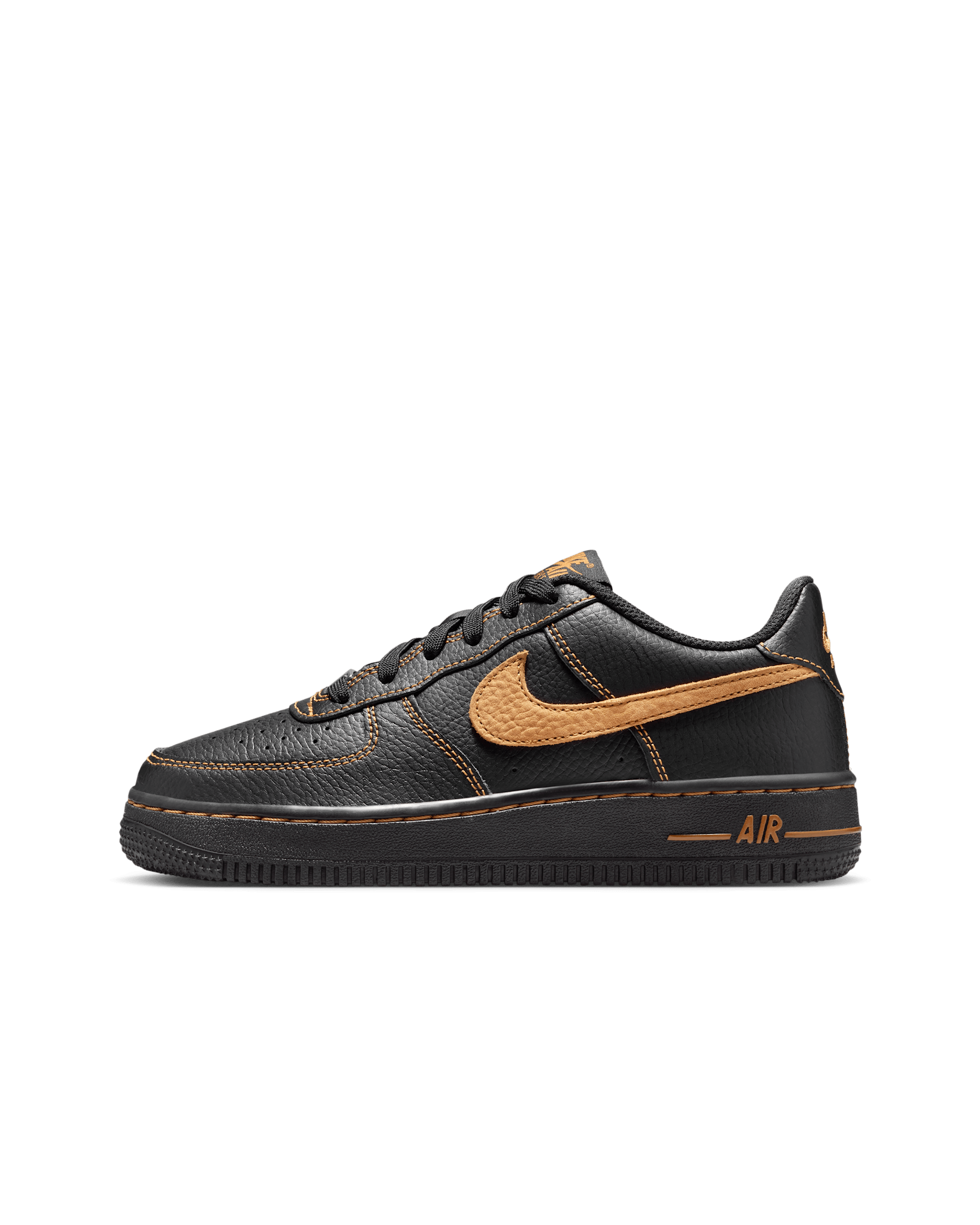 Tenis para niños grandes Nike Air Force 1 LV8 - Negro/Ocre desierto