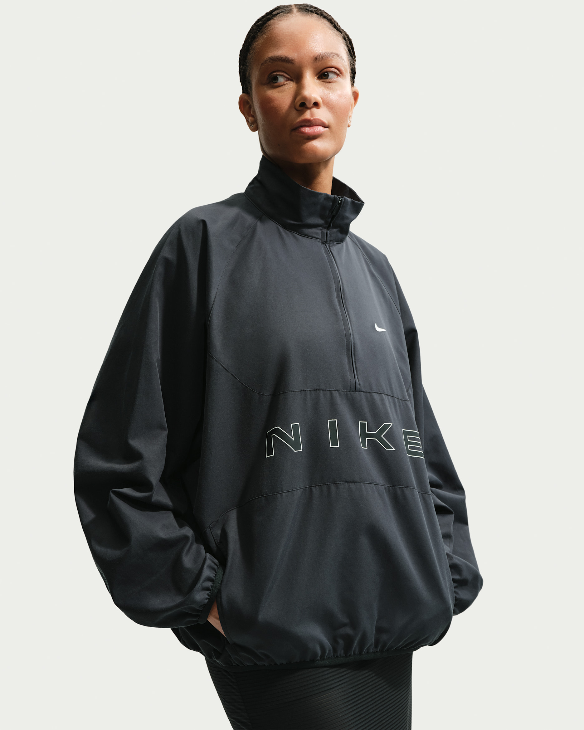 Nike Sportswear Women's Oversized Jacket - Black/Black/Chalk
