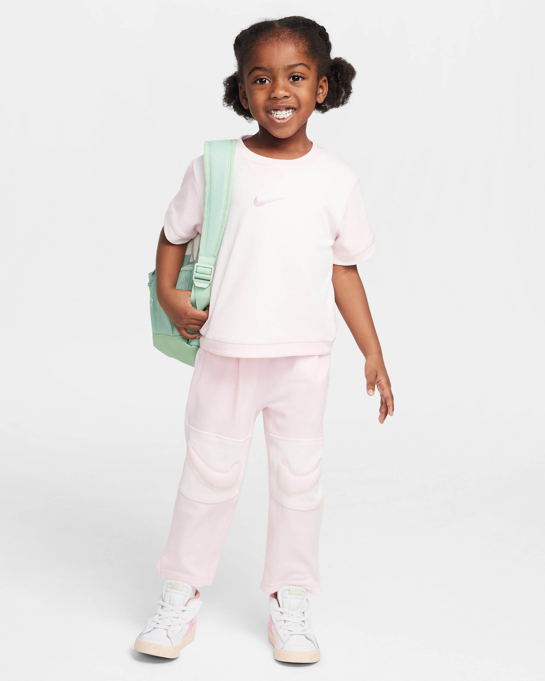 Nike ReadySet Toddler Tee and Joggers Set - Pink Foam