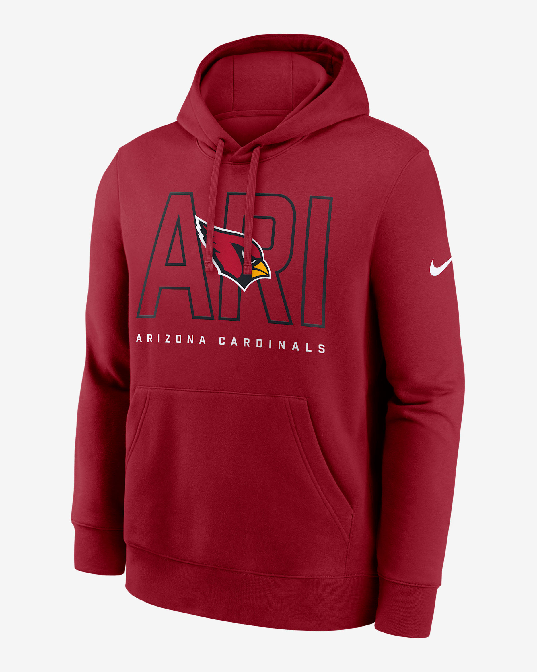 Sudadera con gorro sin cierre Nike de la NFL para hombre Arizona Cardinals Busted Play Club - Rojo