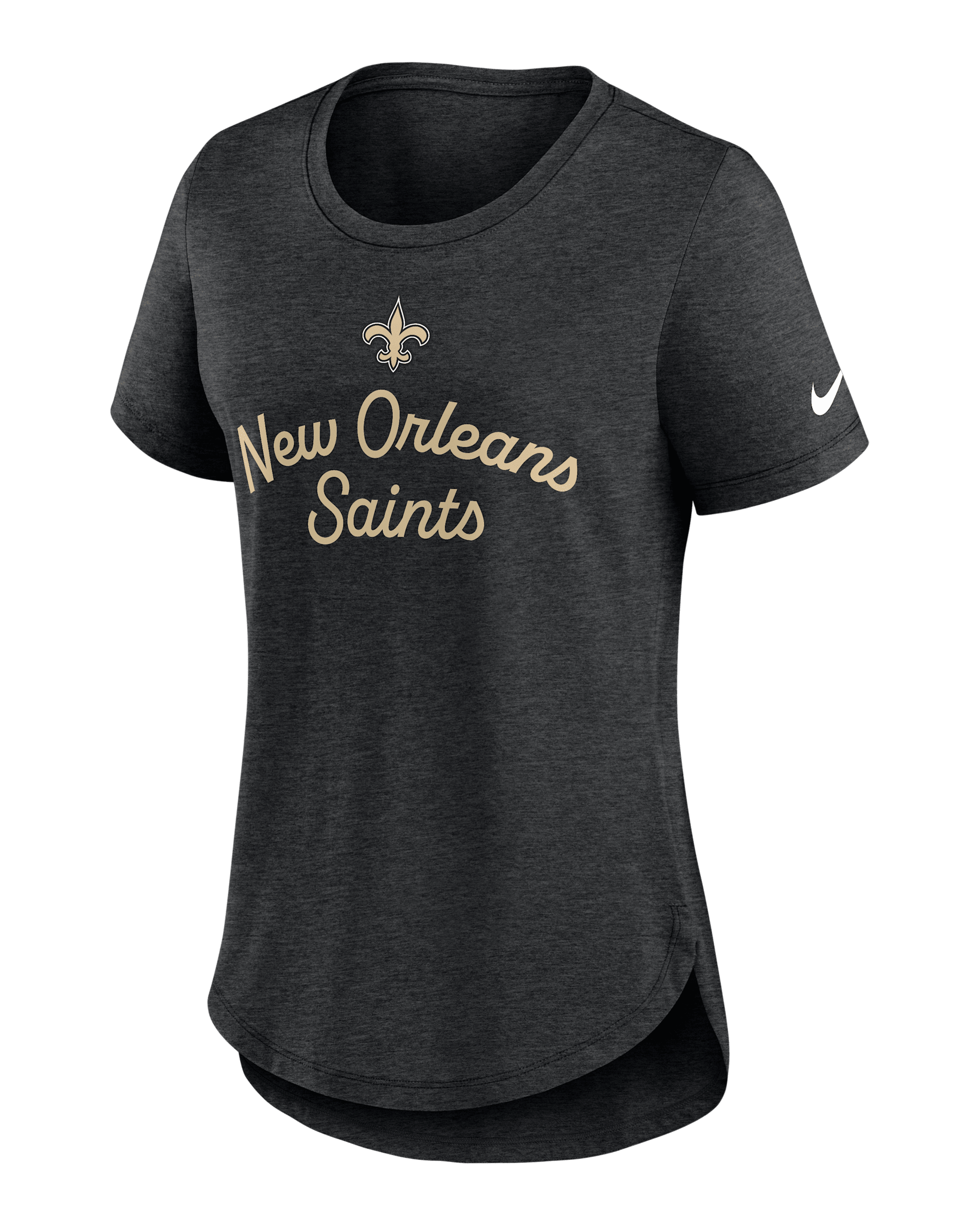 New Orleans Saints Script Women's Nike NFL T-Shirt - Black
