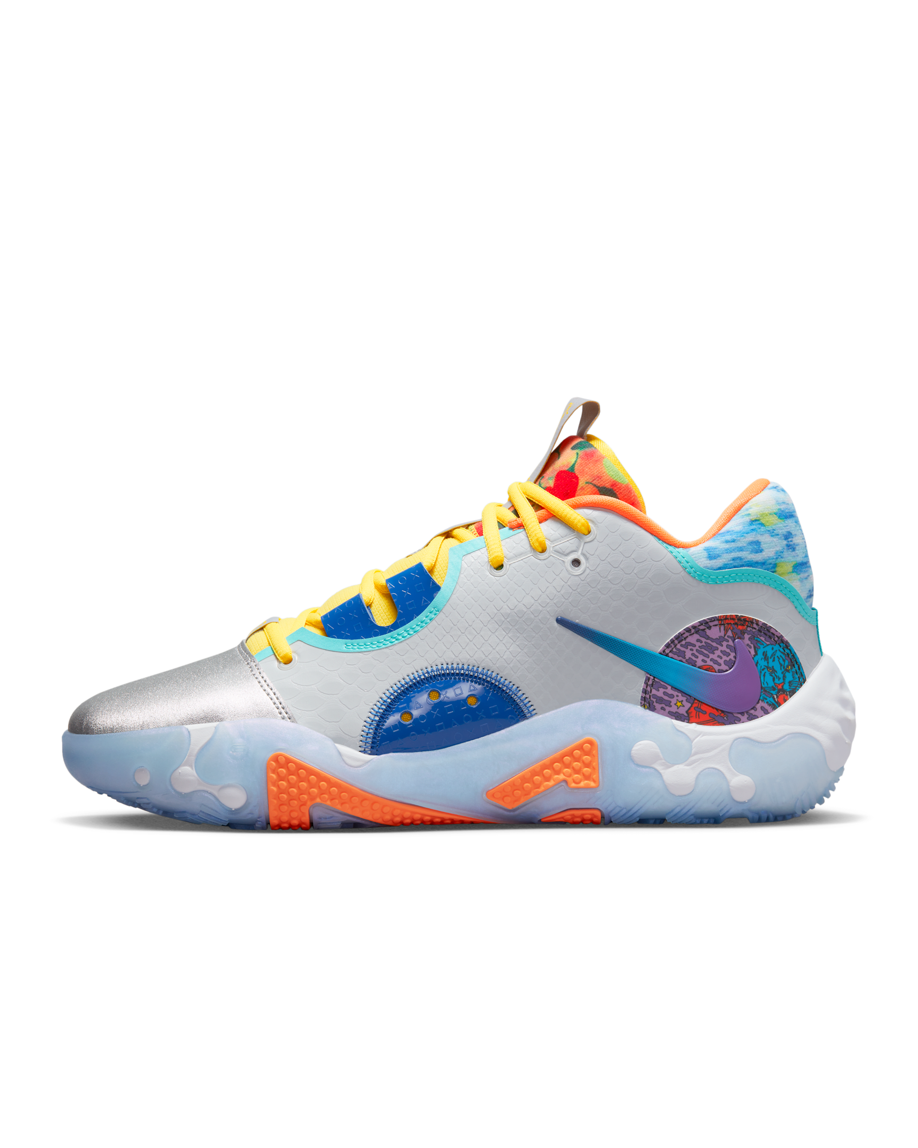 PG 6 EP 'Hot Wheels' Basketball Shoes - Opti Yellow/Total Orange/Hyper Royal/Metallic Silver
