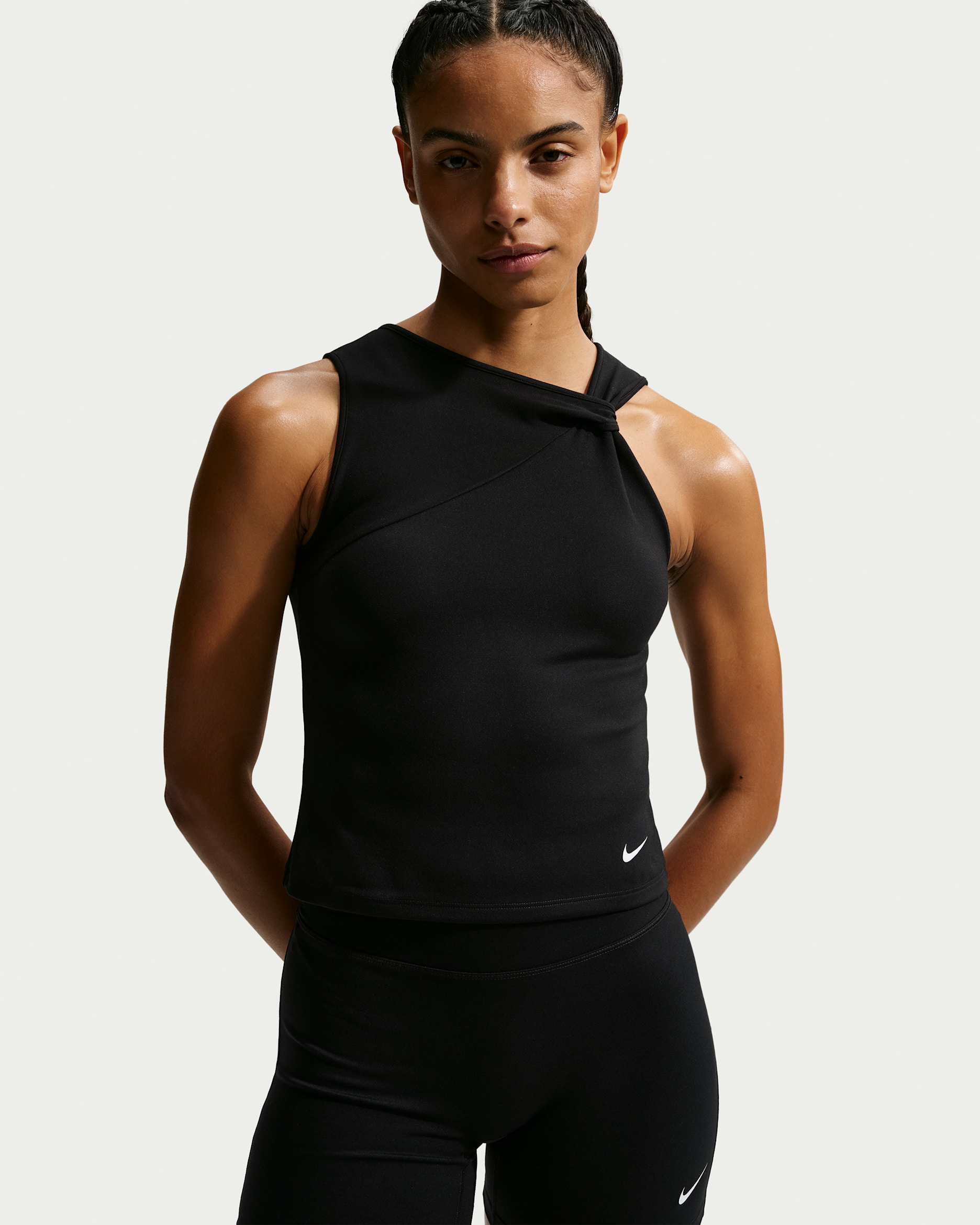 Nike One Women's Dri-FIT Tank Top - Black/White