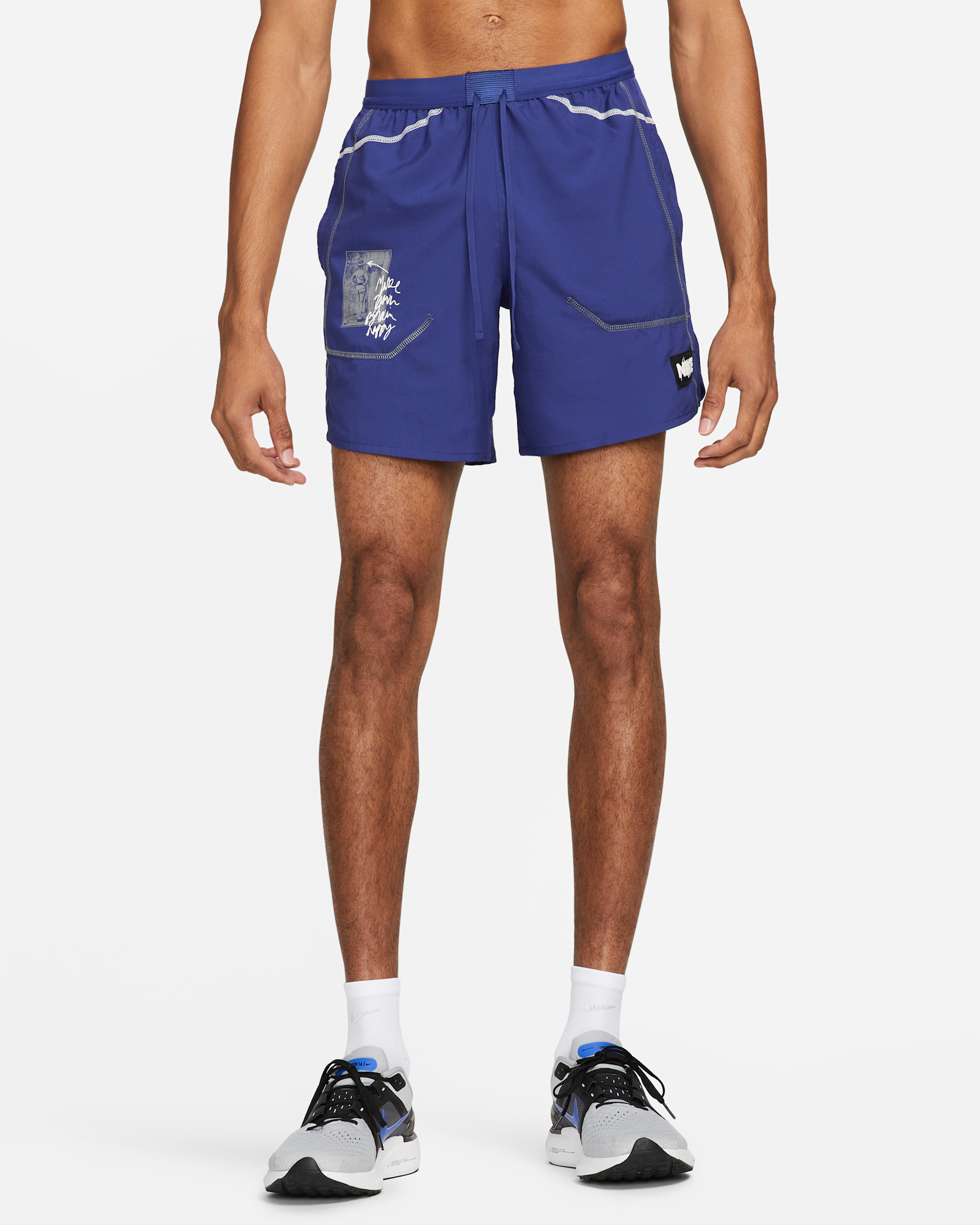 Nike Dri-FIT Stride D.Y.E. Men's 18cm (approx.) Running Shorts - Deep Royal Blue/Smoke Grey