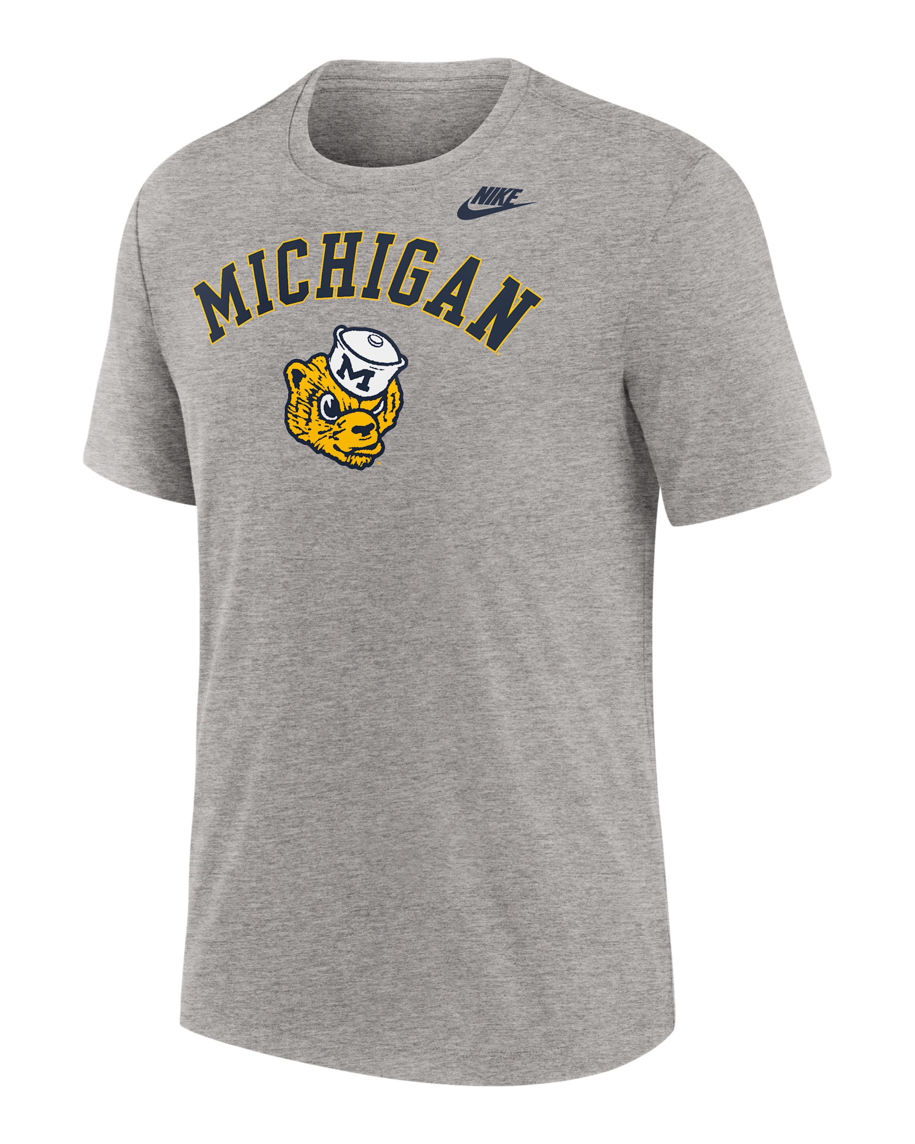 Michigan Legacy Arch Men's Nike College T-Shirt - Dark Grey Heather