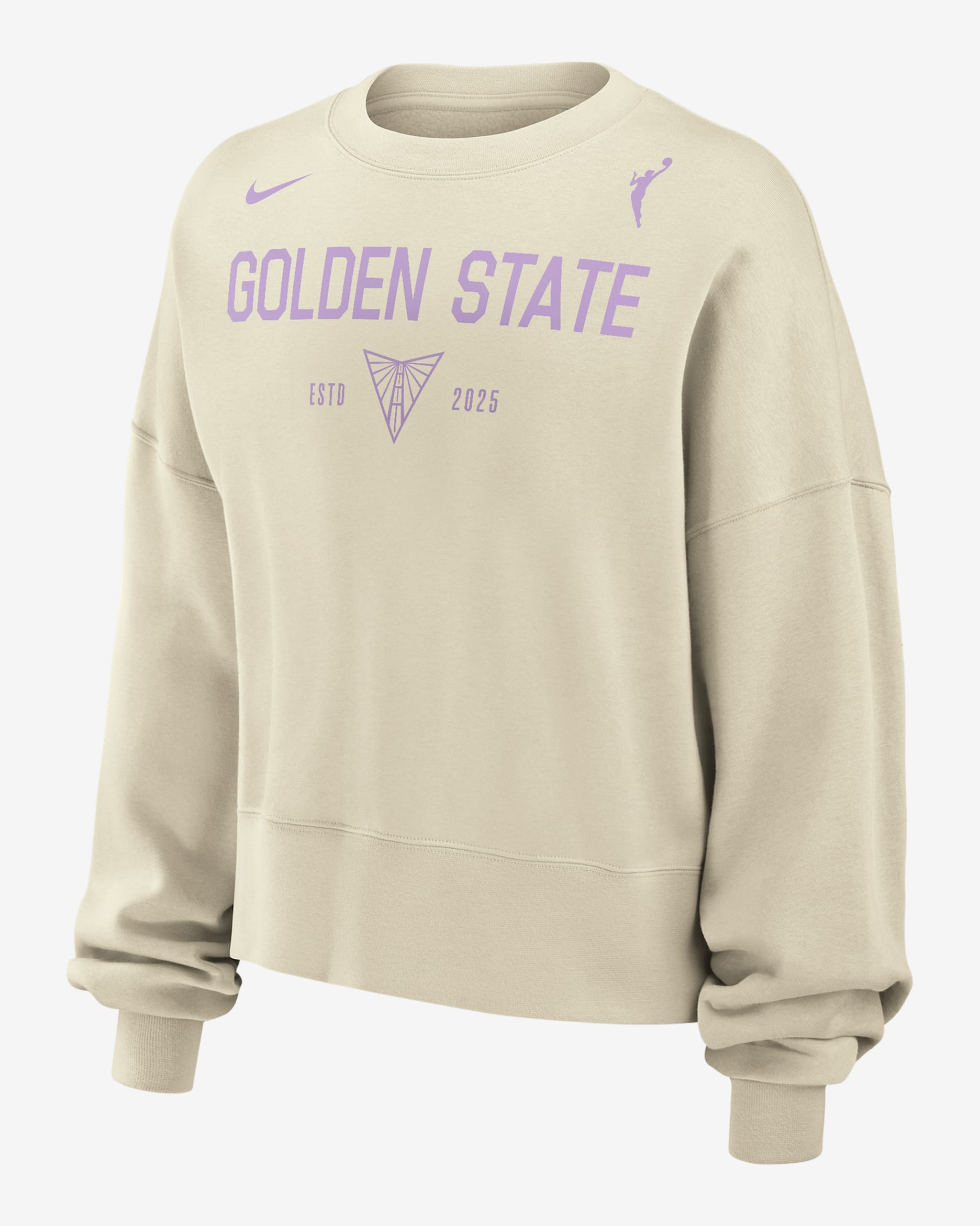 Golden State Valkyries Phoenix Fleece Women's Nike WNBA Crew-Neck Sweatshirt - Sail