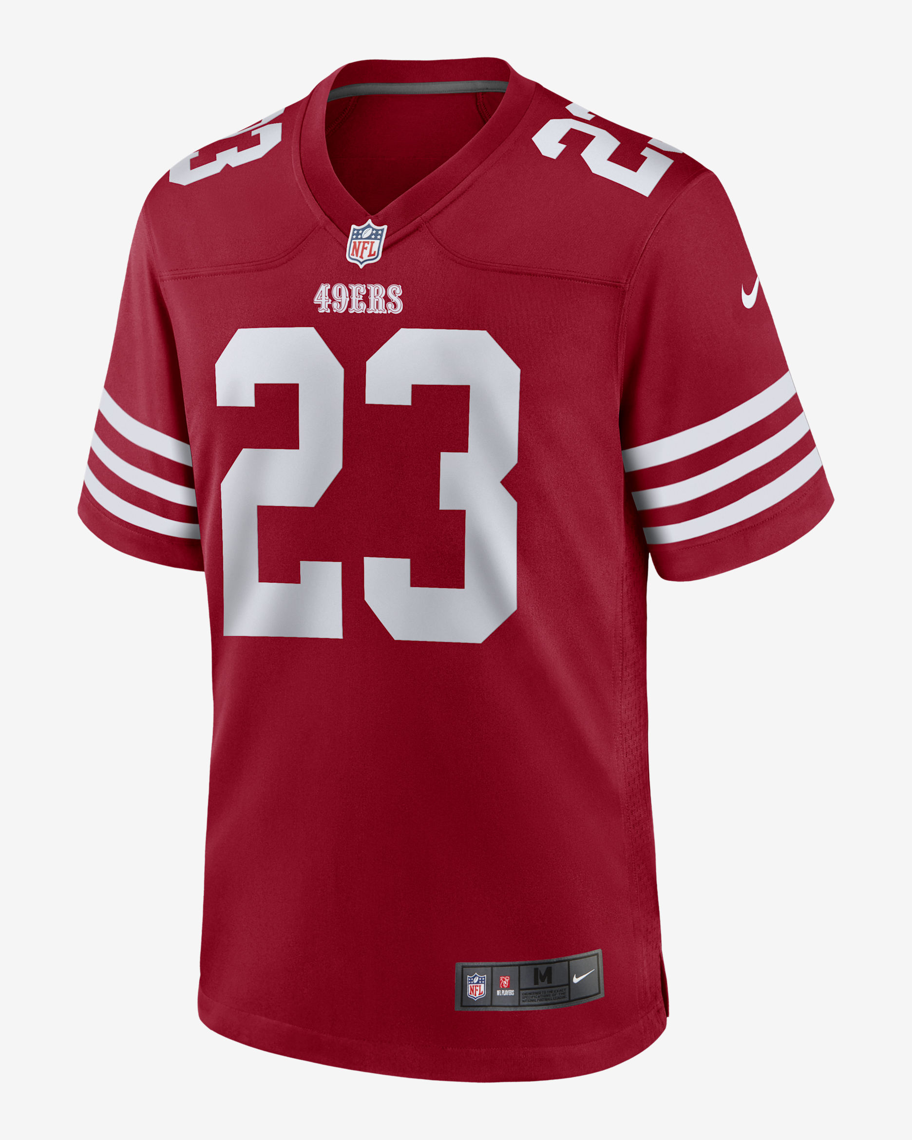 Jersey de fútbol americano para hombre NFL San Francisco 49ers (Christian McCaffrey) - Rojo juego