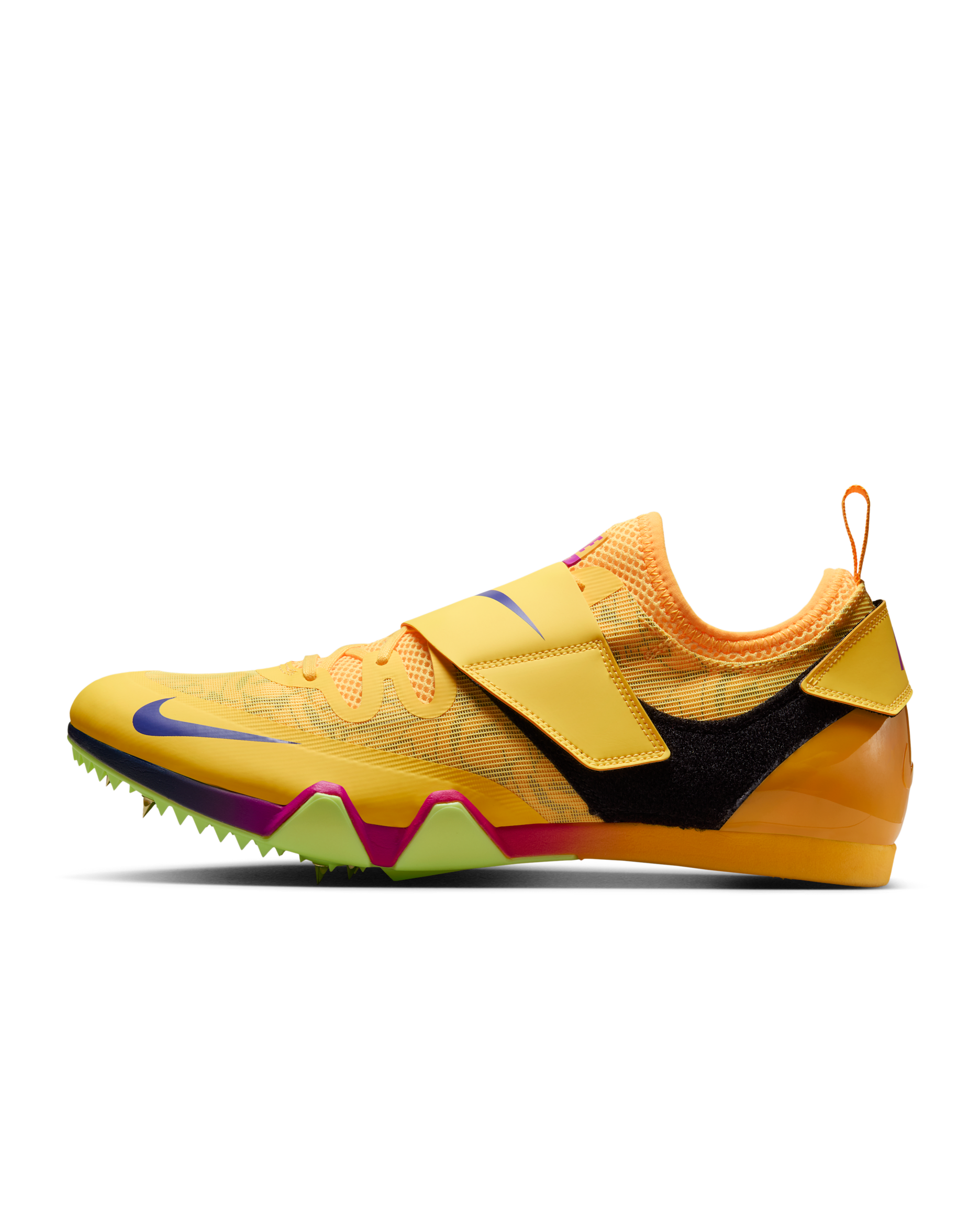 Spikes para salto y atletismo Nike Pole Vault Elite - Limón pulso/Hielo volt/Morado vivo/Explosión índigo