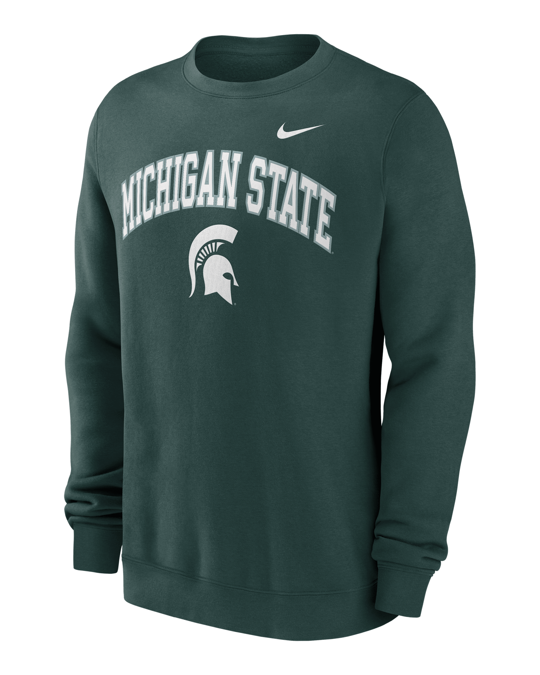 Michigan State Arch Men's Nike College Pullover Crew - Green