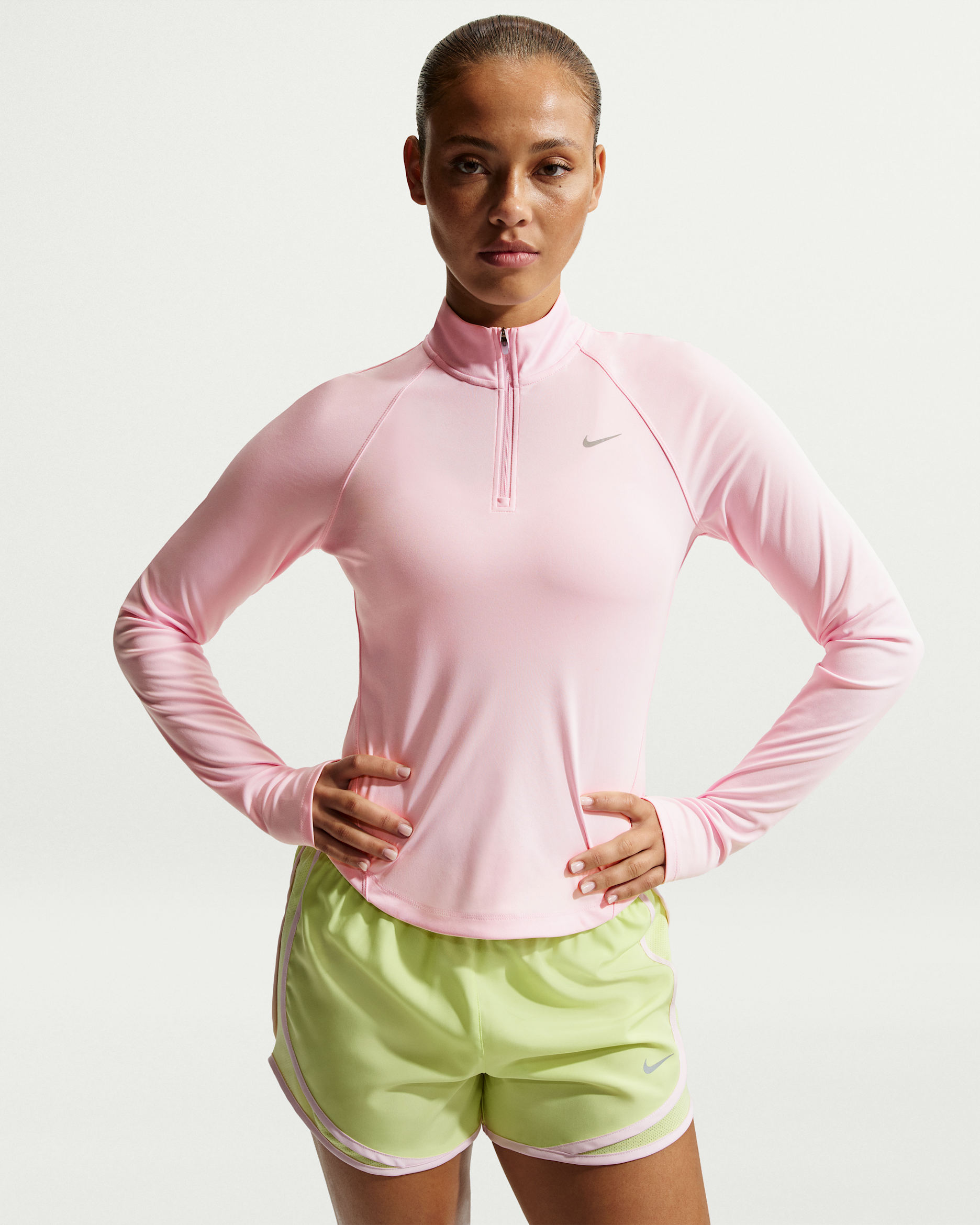 Nike Tempo Camiseta de running Dri-FIT con cremallera de 1/4 - Mujer - Pink Foam