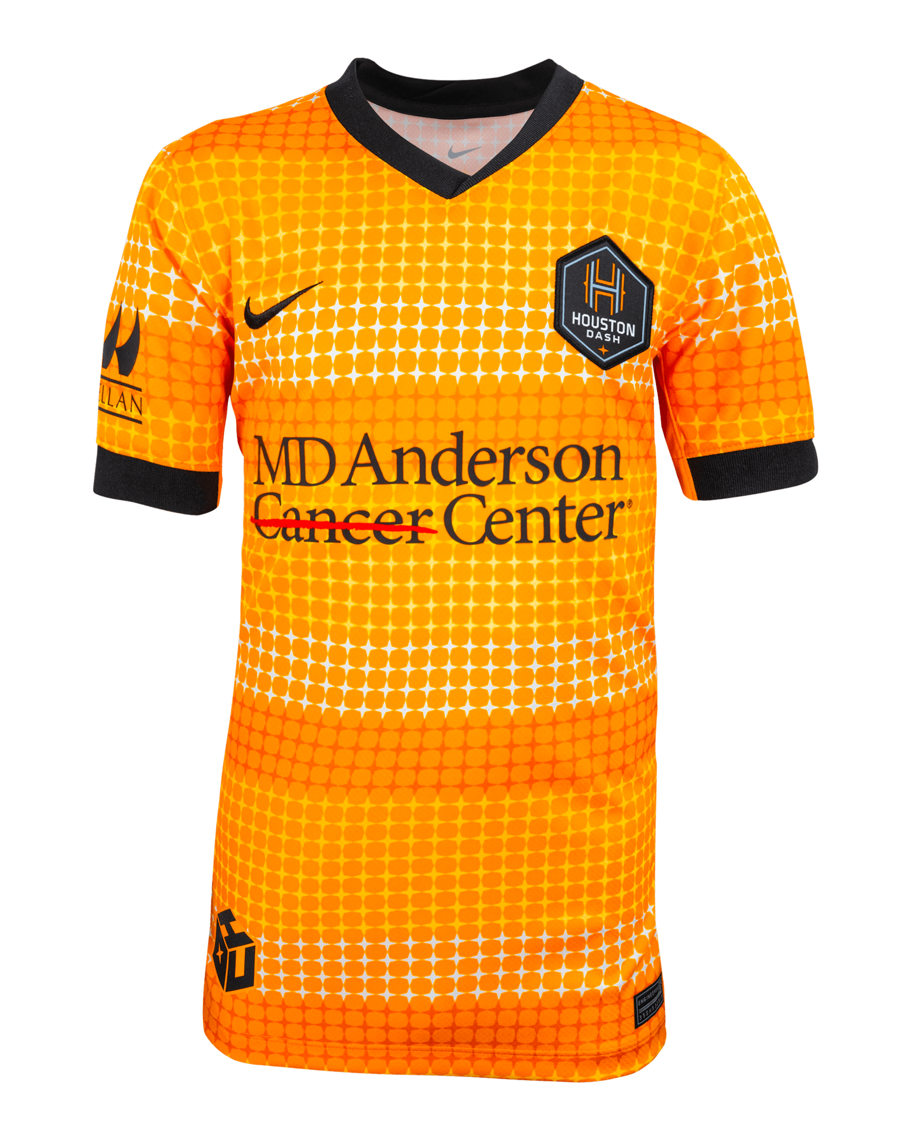 Houston Dash 2025 Stadium Home Big Kids' Nike Dri-FIT NWSL Replica Jersey - Vivid Orange/Black