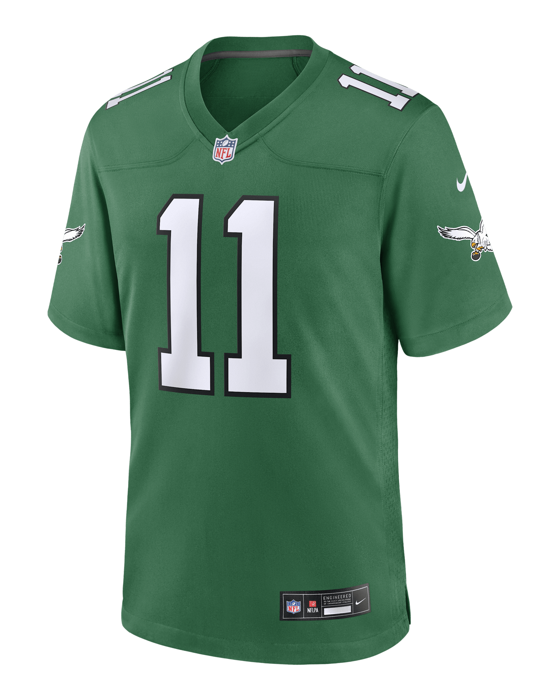 A.J. Brown Philadelphia Eagles Men's Nike NFL Game Football Jersey - Kelly Green