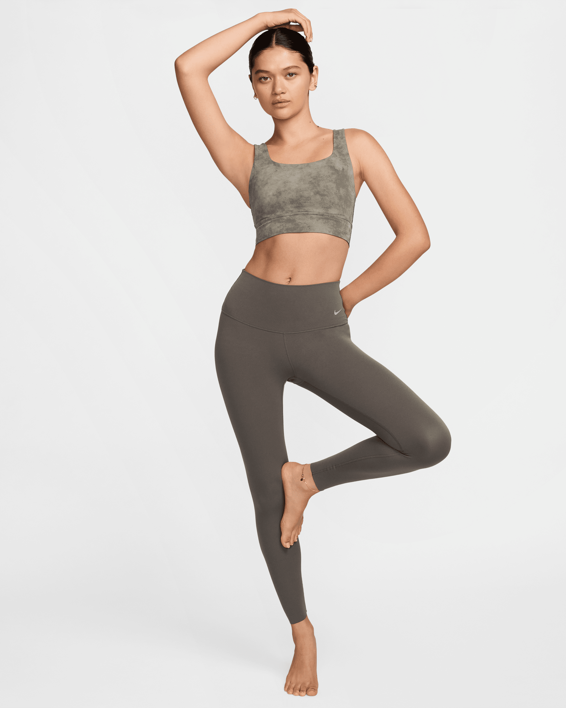 Nike Zenvy Women's High-Waisted Full-Length Leggings - Ironstone/Black