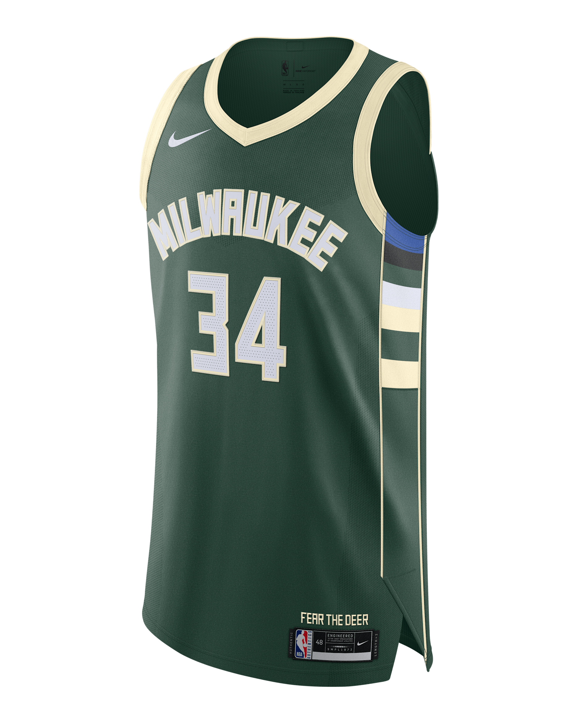 Jersey Nike de la NBA Authentic para hombre Giannis Antetokounmpo Bucks Icon Edition 2020 - Abeto