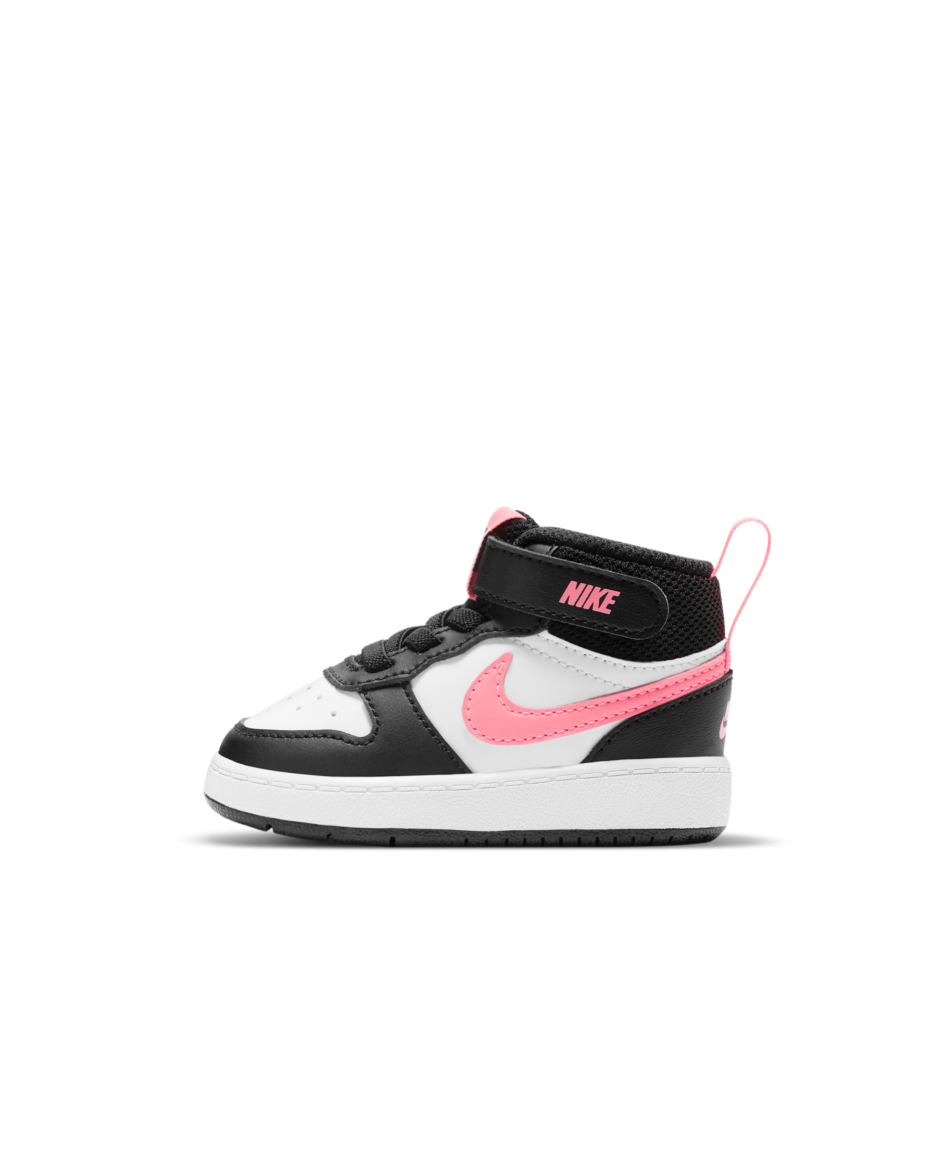 Nike Court Borough Mid 2 Baby/Toddler Shoes - Black/White/Sunset Pulse