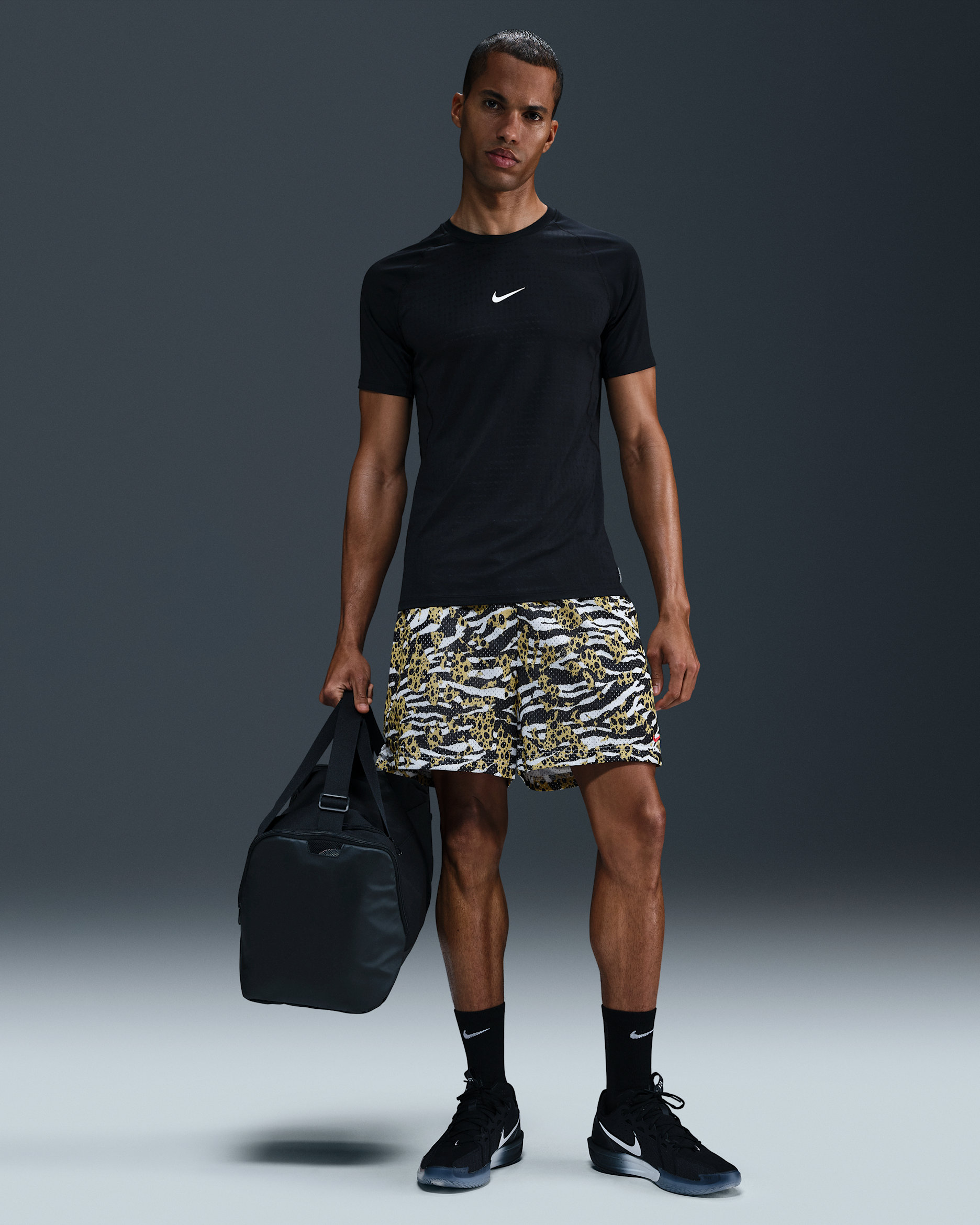 Shorts de básquetbol Dri-FIT de 13 cm para hombre Nike Practice Mesh - Blanco/Rojo universitario