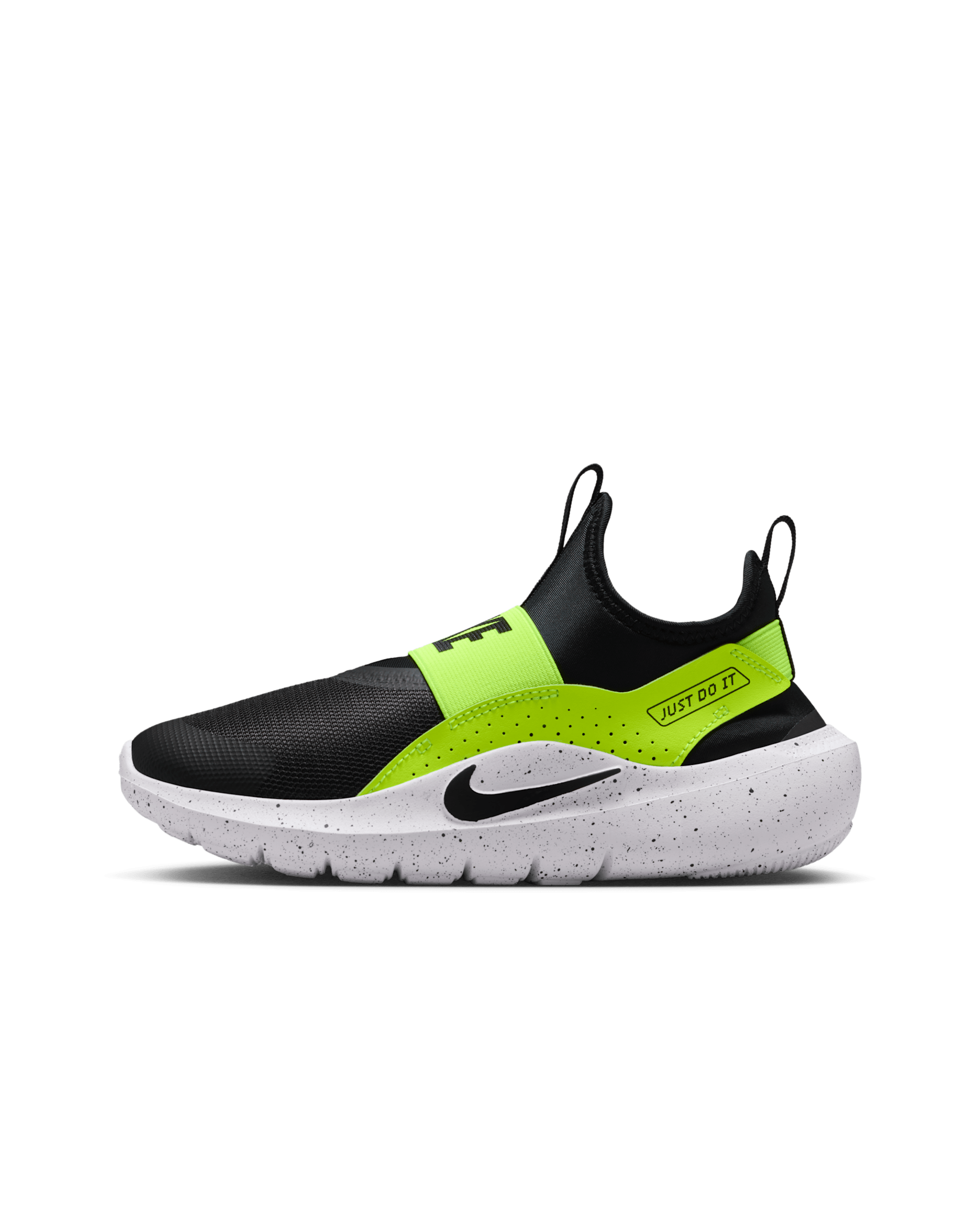 Nike Flex Runner 4 Older Kids' Running Shoes - Black/Volt/White/Black