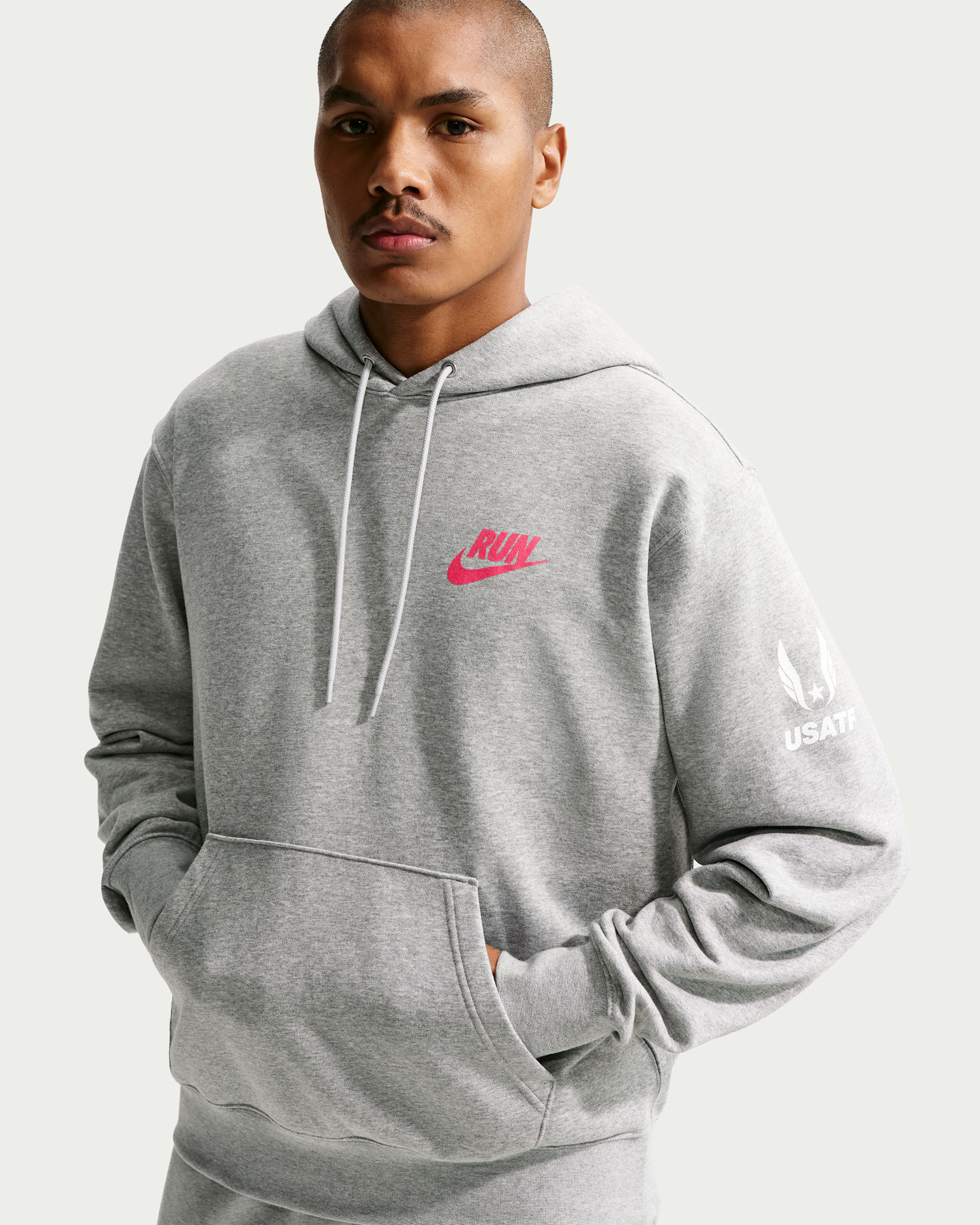 Nike 2025 NXN Men's Running Hoodie - Dark Grey Heather