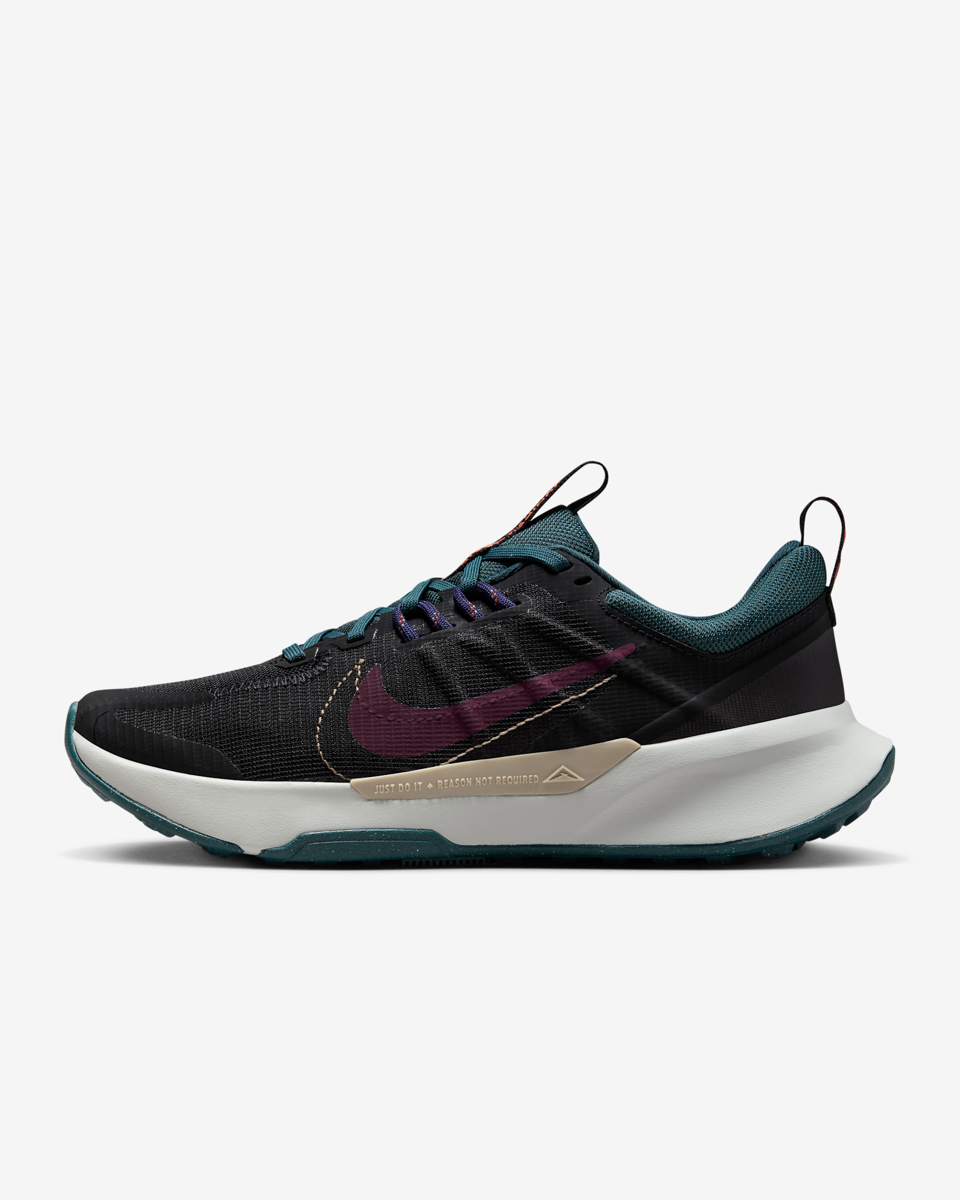 Tenis de trail running para mujer Nike Juniper Trail 2 Next Nature - Negro/Jungla intenso/Morado tinta/Castaña noche