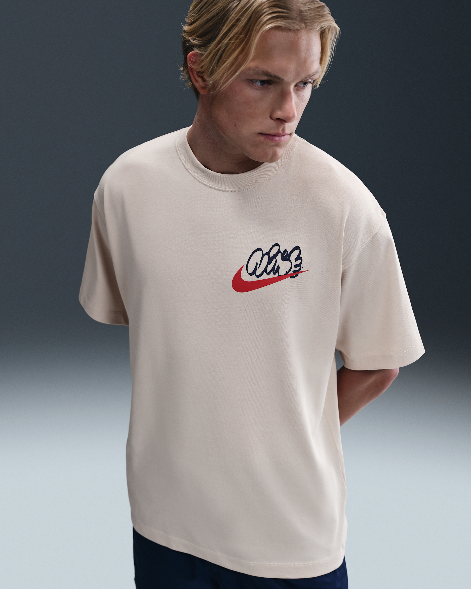 Nike Solo Swoosh Men's T-Shirt - Light Orewood Brown
