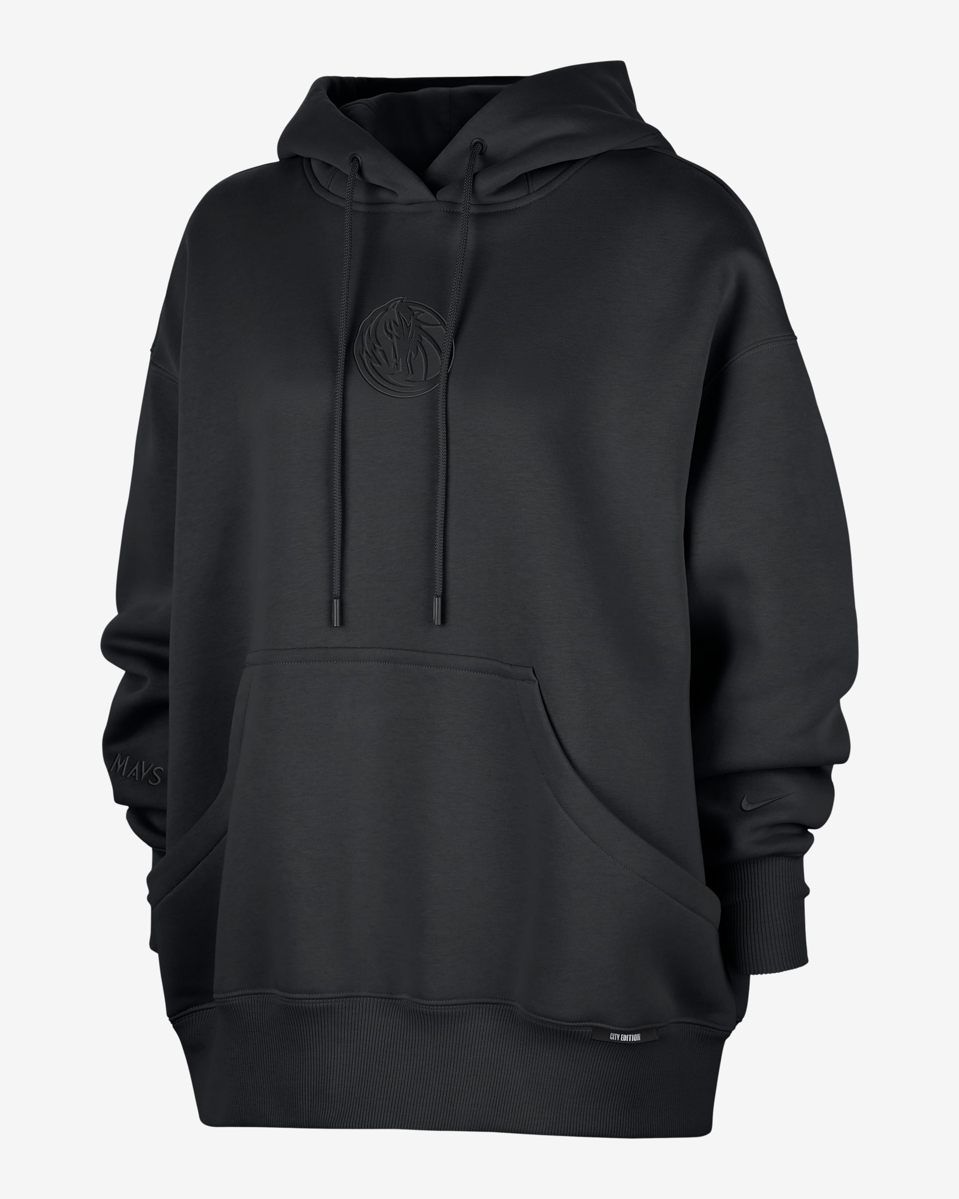 Sudadera con gorro Phoenix Fleece Nike de la NBA premium Dallas Mavericks City Edition - Mujer - Negro