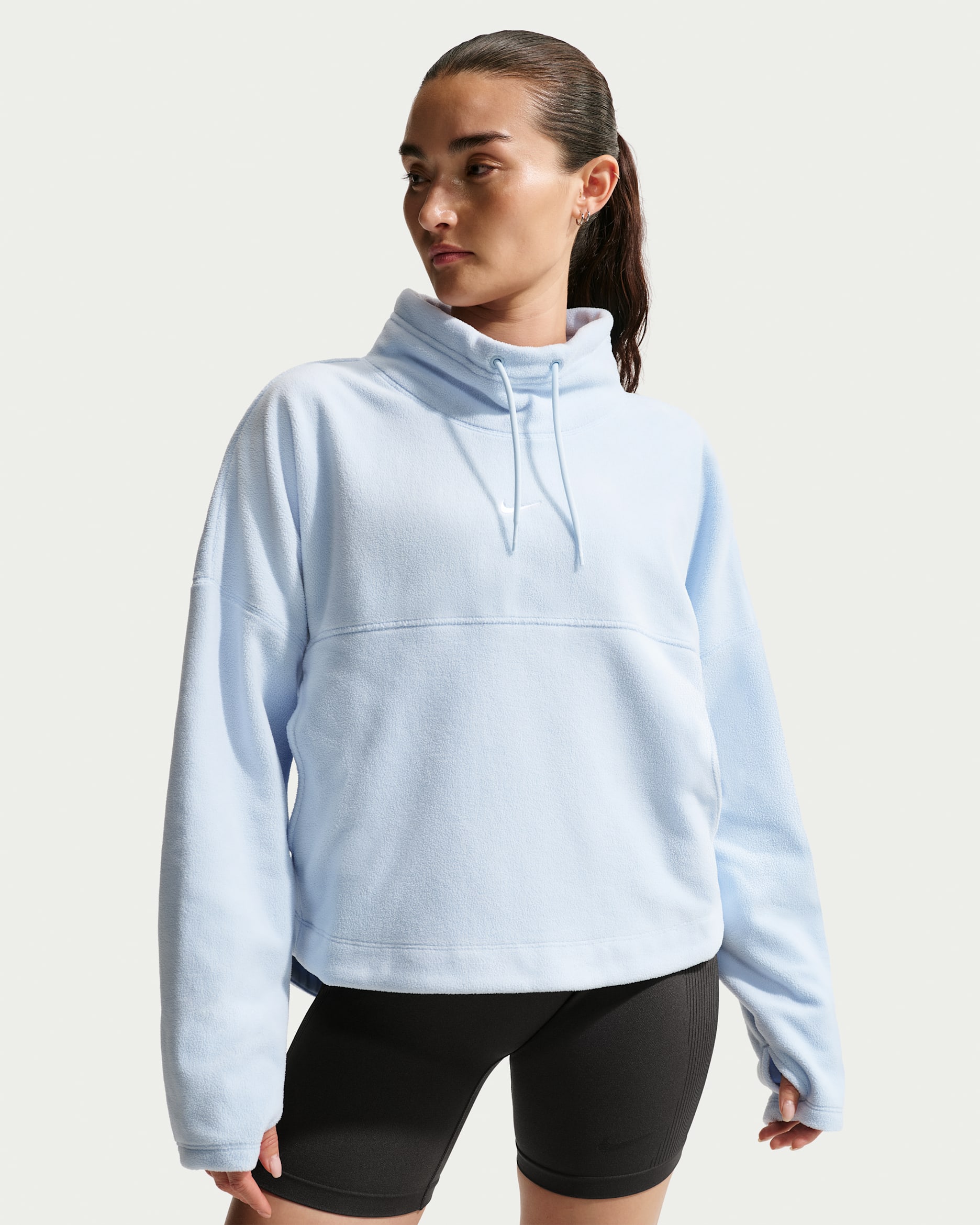 나이키 원 여성 써마 핏 탑 - 셀러스틴 블루/화이트