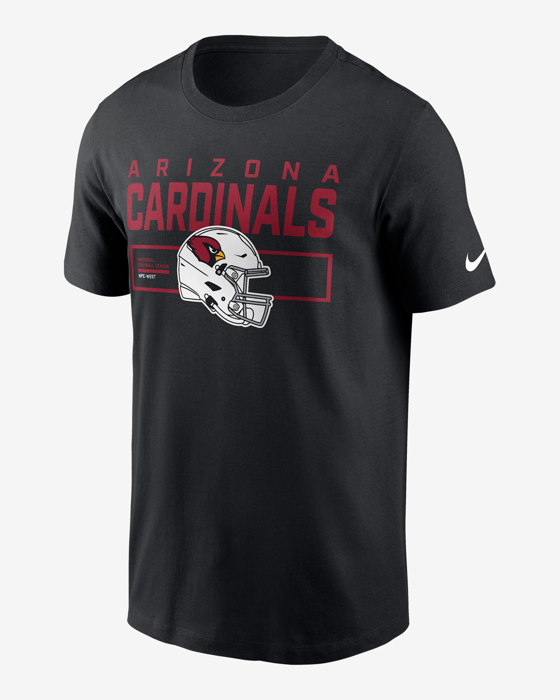 Playera Nike de la NFL para hombre Arizona Cardinals Helmet Essential - Negro