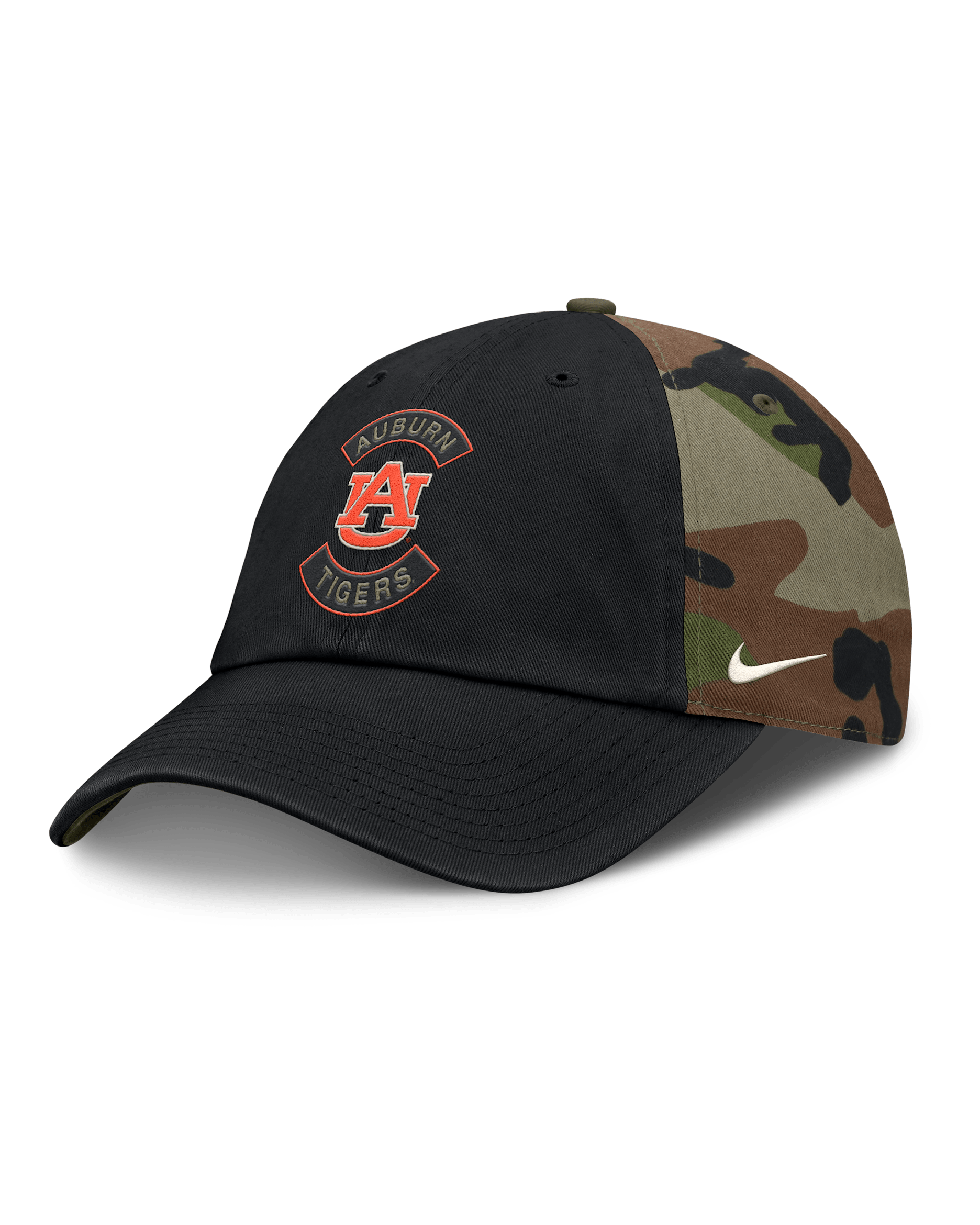 Auburn 2025 Military Appreciation Club Men's Nike College Adjustable Hat - Camo Green