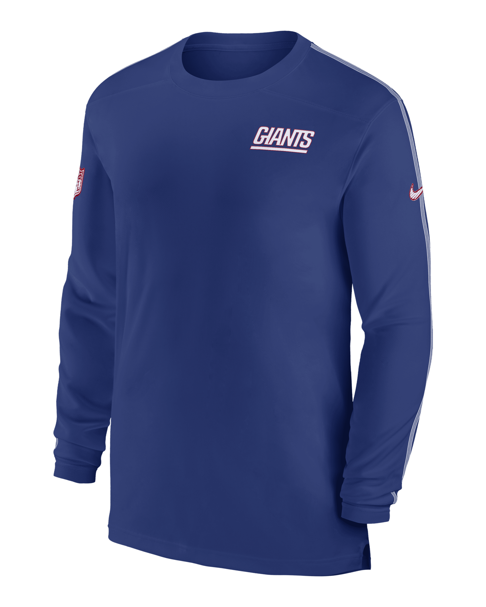 New York Giants Sideline Coach Men's Nike Dri-FIT NFL Long-Sleeve Top - Royal