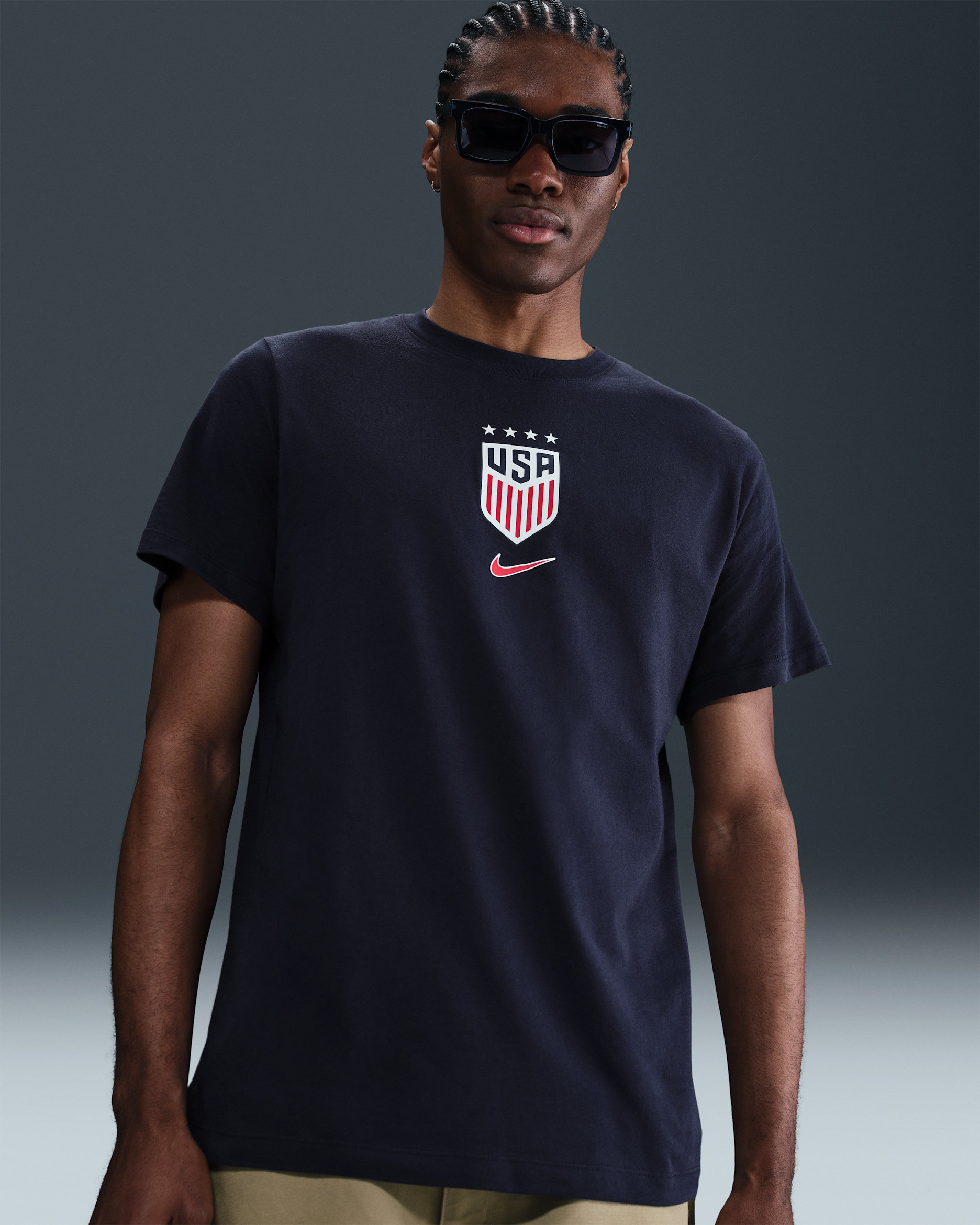 Playera de fútbol Nike para hombre USWNT - Obsidiana
