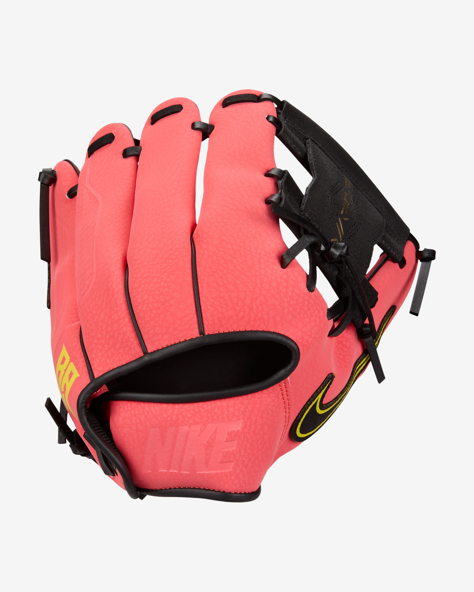 Nike Vapor "Ronald Acuña Jr." Big Kids' Right-Handed Fielding Mitt - Bright Crimson/Black
