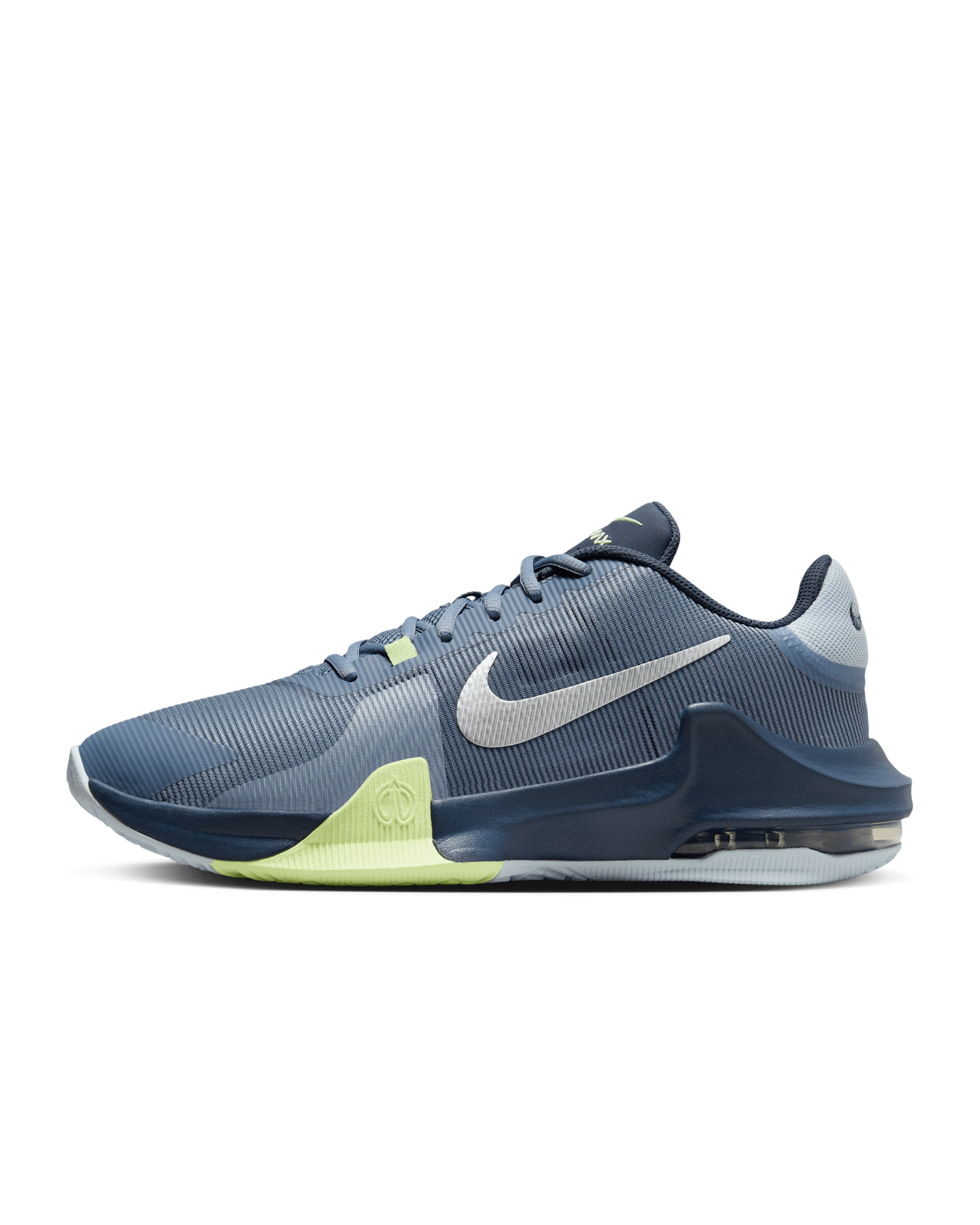 Nike Impact 4 Basketball Shoes - Ashen Slate/Thunder Blue/Glacier Blue/Barely Volt