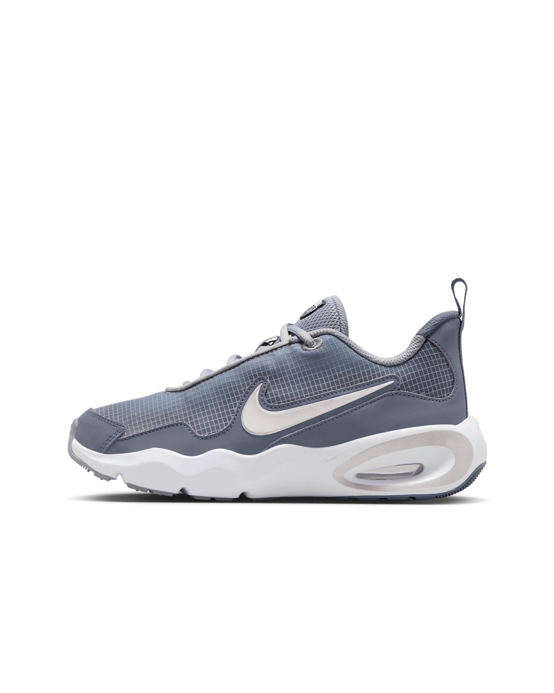Tenis para niños grandes Nike Air Max Nova - Gris cemento/Carbón claro/Fantasma/Plata metalizado