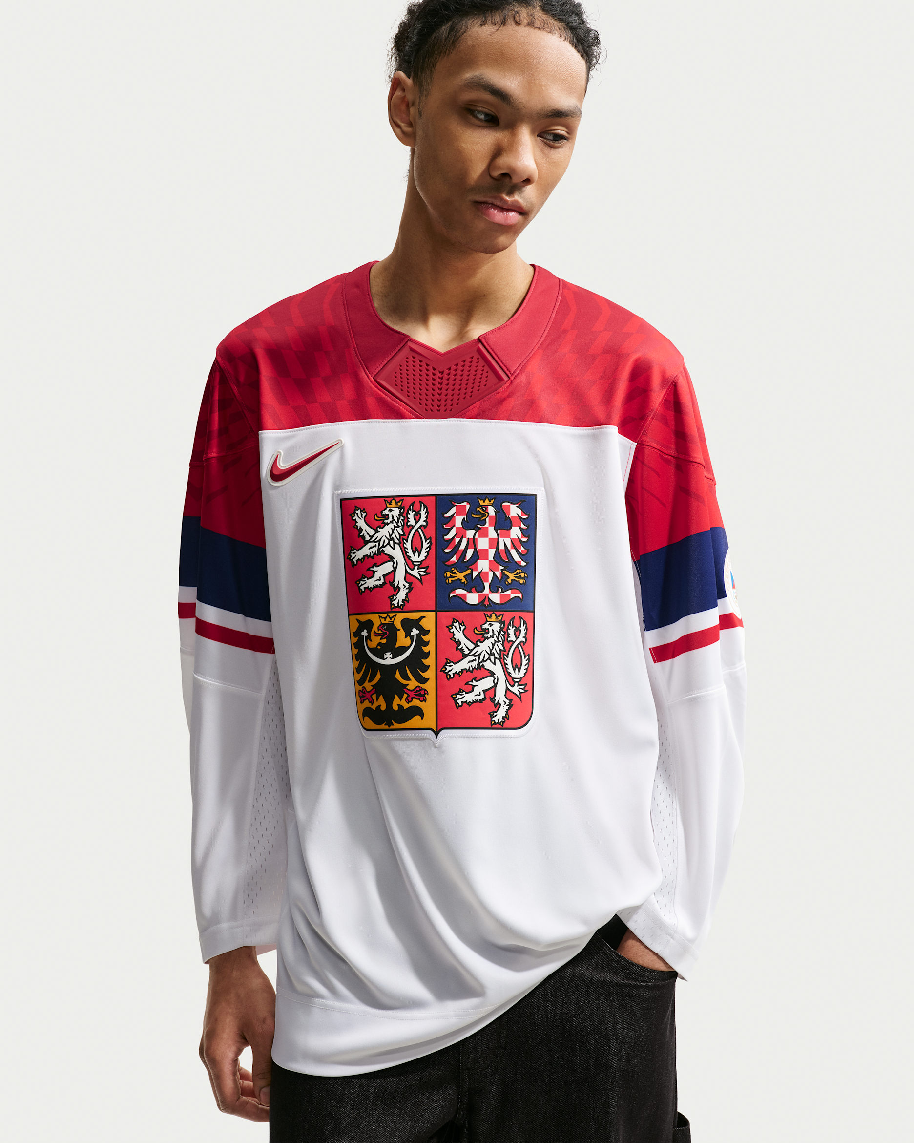 Maglia da hockey Nike "Team Czech Republic" – Uomo - Bianco