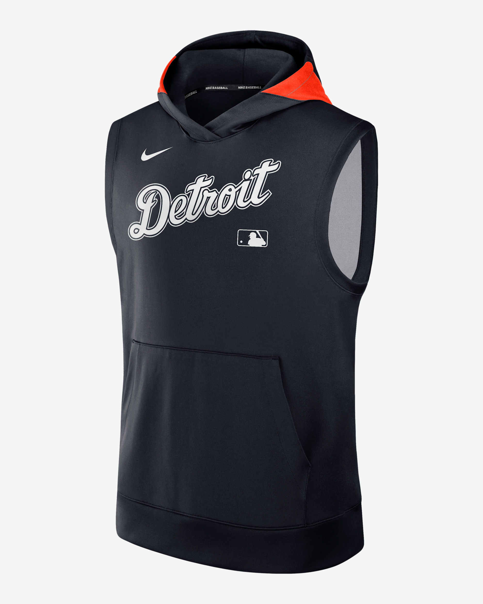 Detroit Tigers Authentic Collection Men’s Nike Dri-FIT MLB Sleeveless Pullover Hoodie - Navy