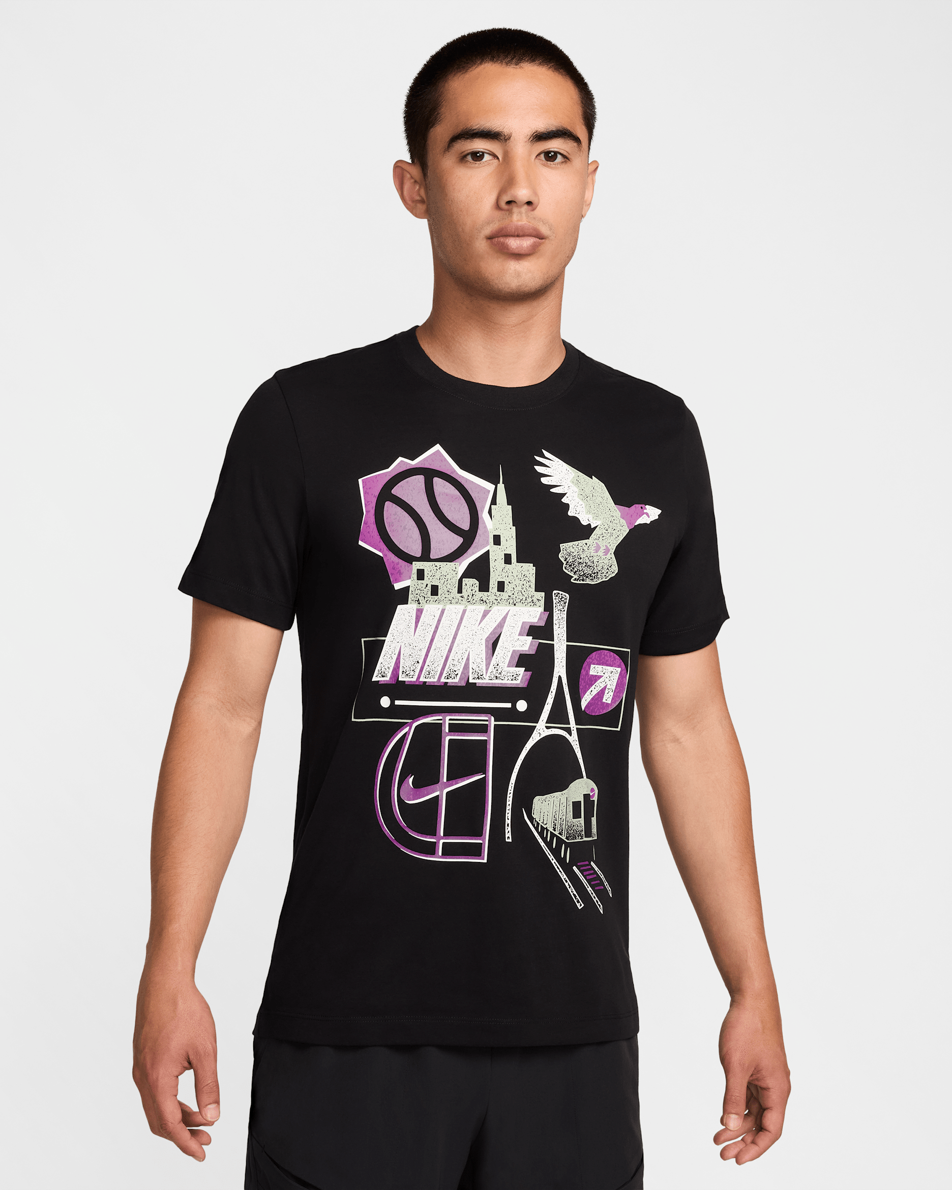 NikeCourt Men's Dri-FIT Tennis T-Shirt - Black