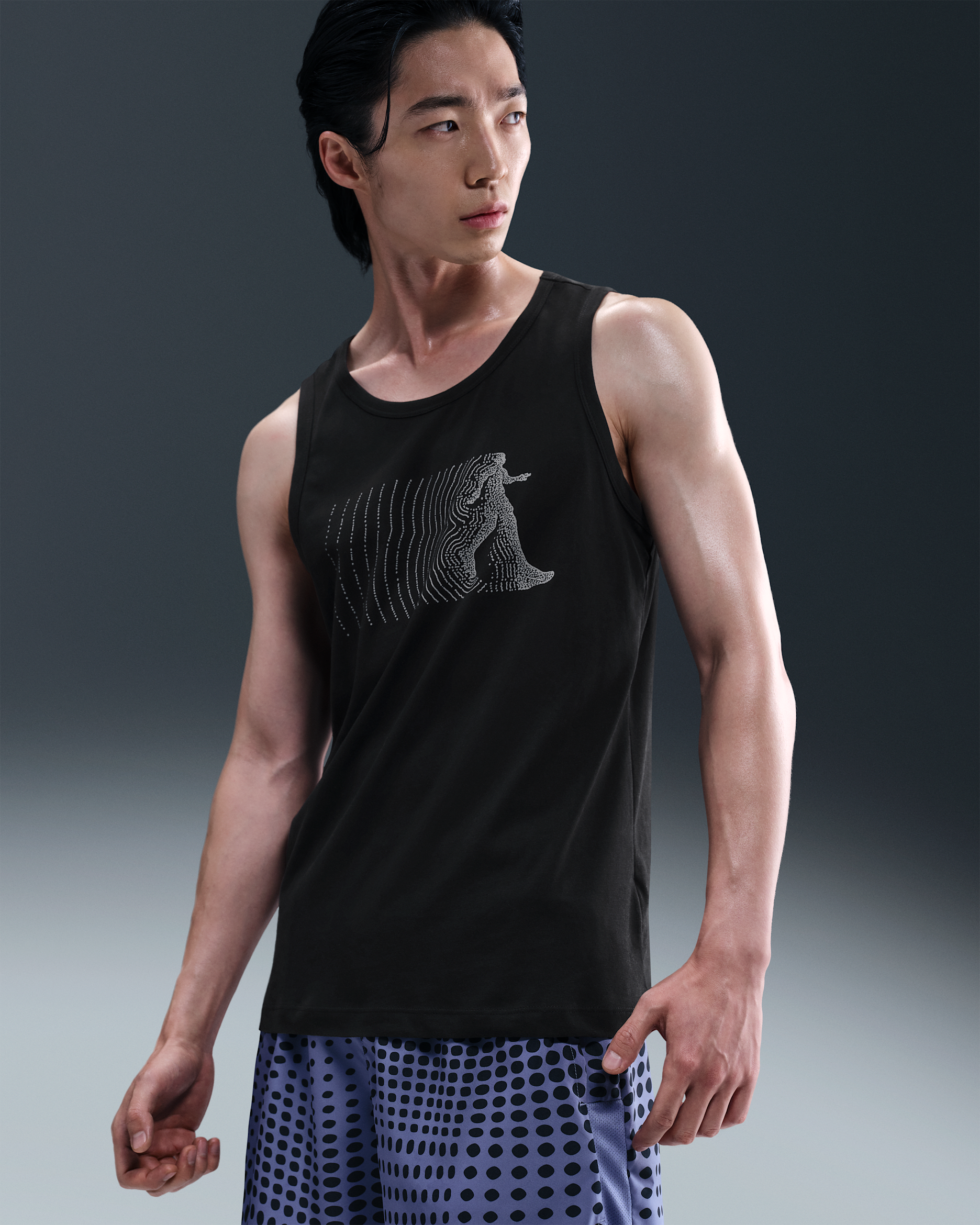 ナイキ メンズ Dri-FIT ランニングタンクトップ - ブラック