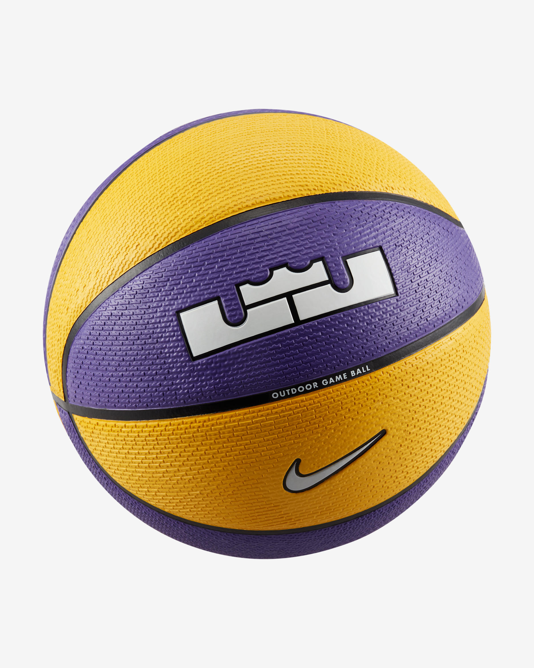 Balón de básquetbol LeBron Playground 8P (desinflado) - Morado cancha/Amarillo/Negro/Blanco