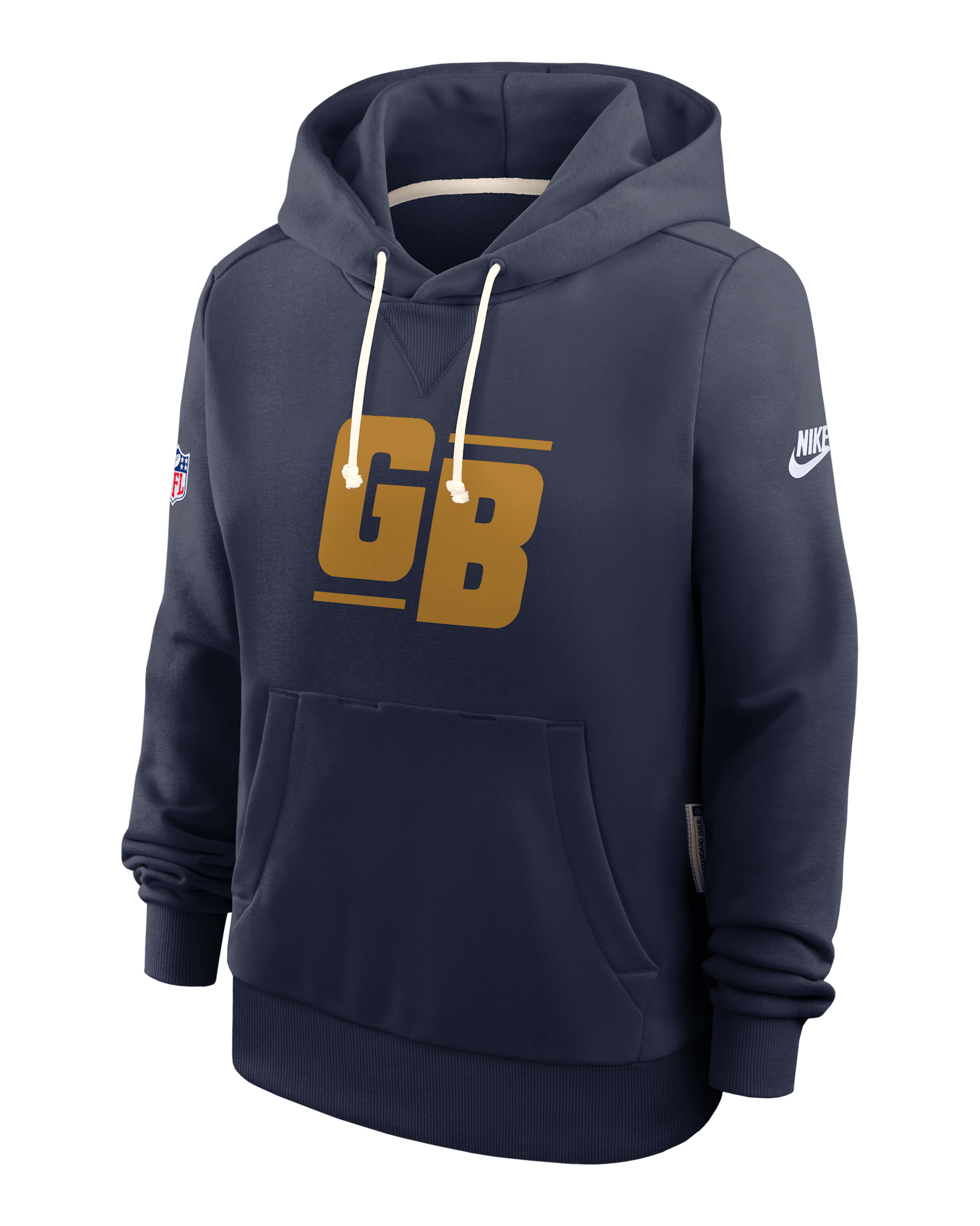 Green Bay Packers Alt Pack Women's Nike Dri-FIT NFL Pullover Hoodie - Navy