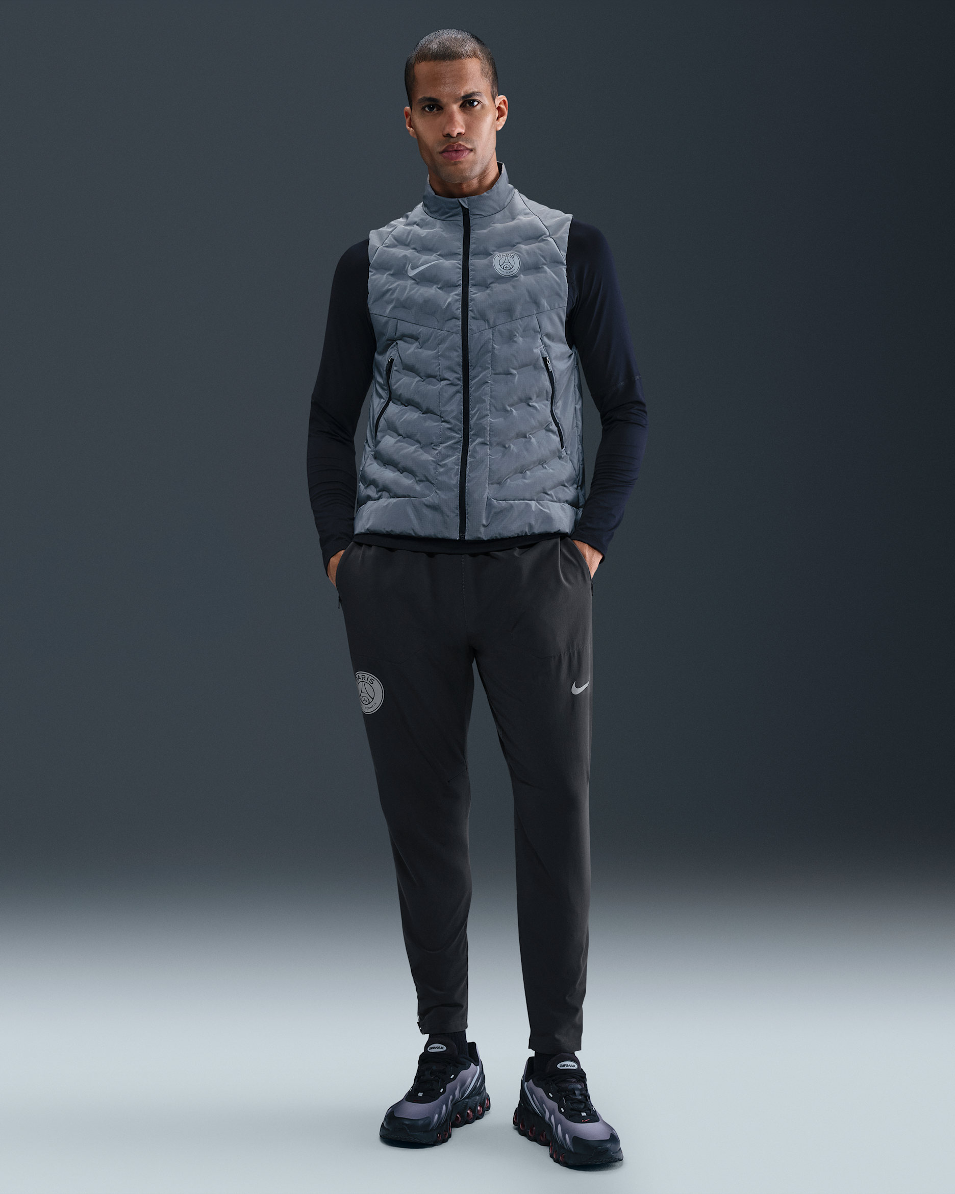 Paris Saint-Germain Phenom Elite Nike Dri-FIT Fußballhose aus Webmaterial (Herren) - Anthracite/Particle Grey