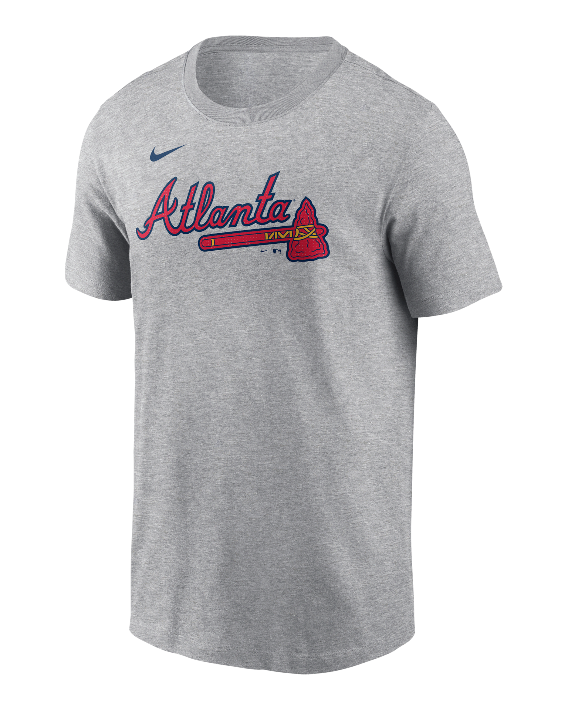 Playera Nike de la MLB para hombre Ronald Acuña Jr. Atlanta Braves Fuse - Gris