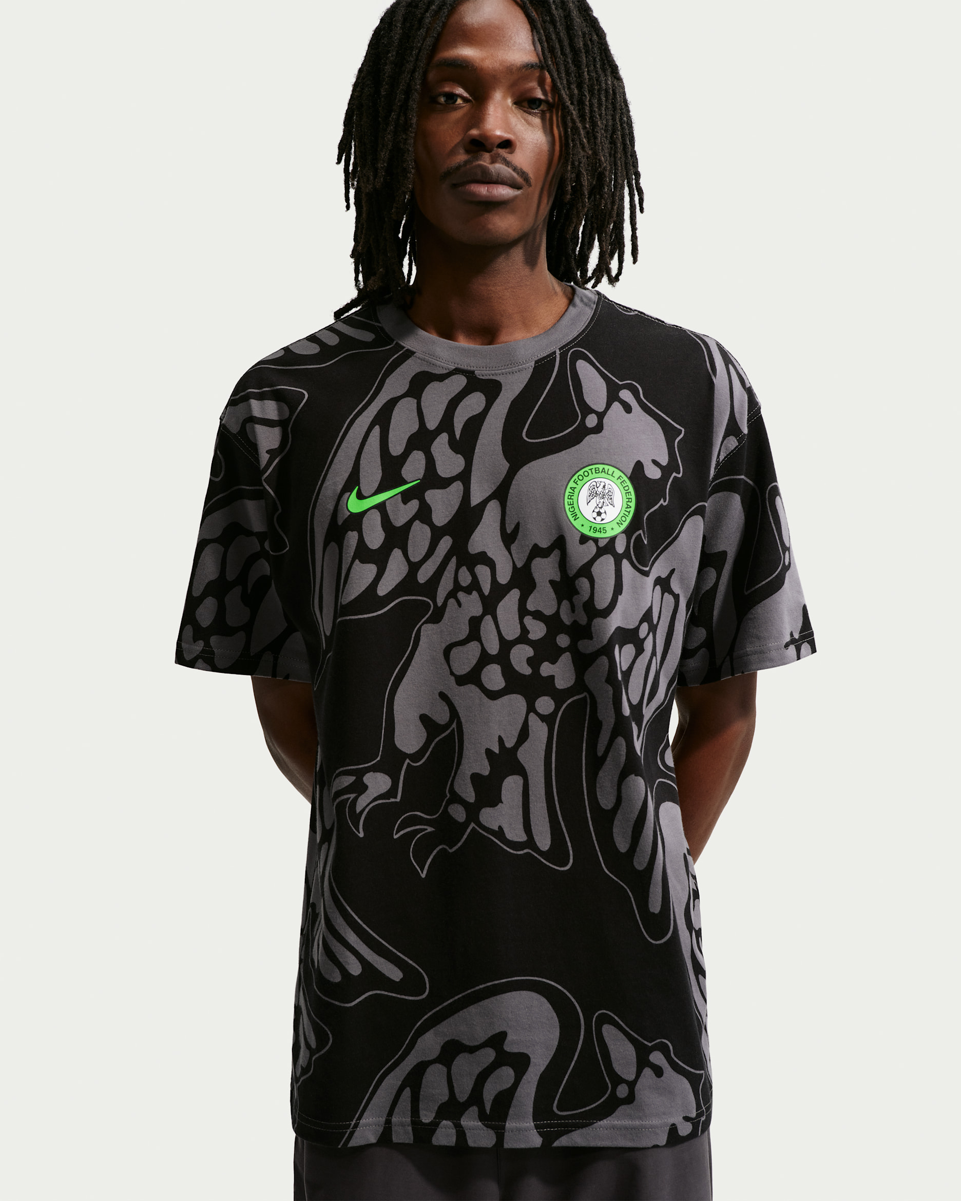 Playera de fútbol Nike para hombre Nigeria - Gris hierro