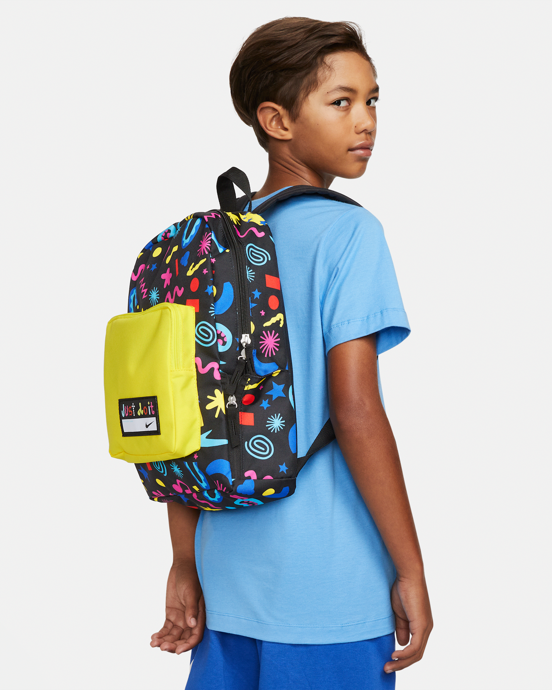 Nike Classic Kids' Backpack (16L) - Black/Opti Yellow/Black