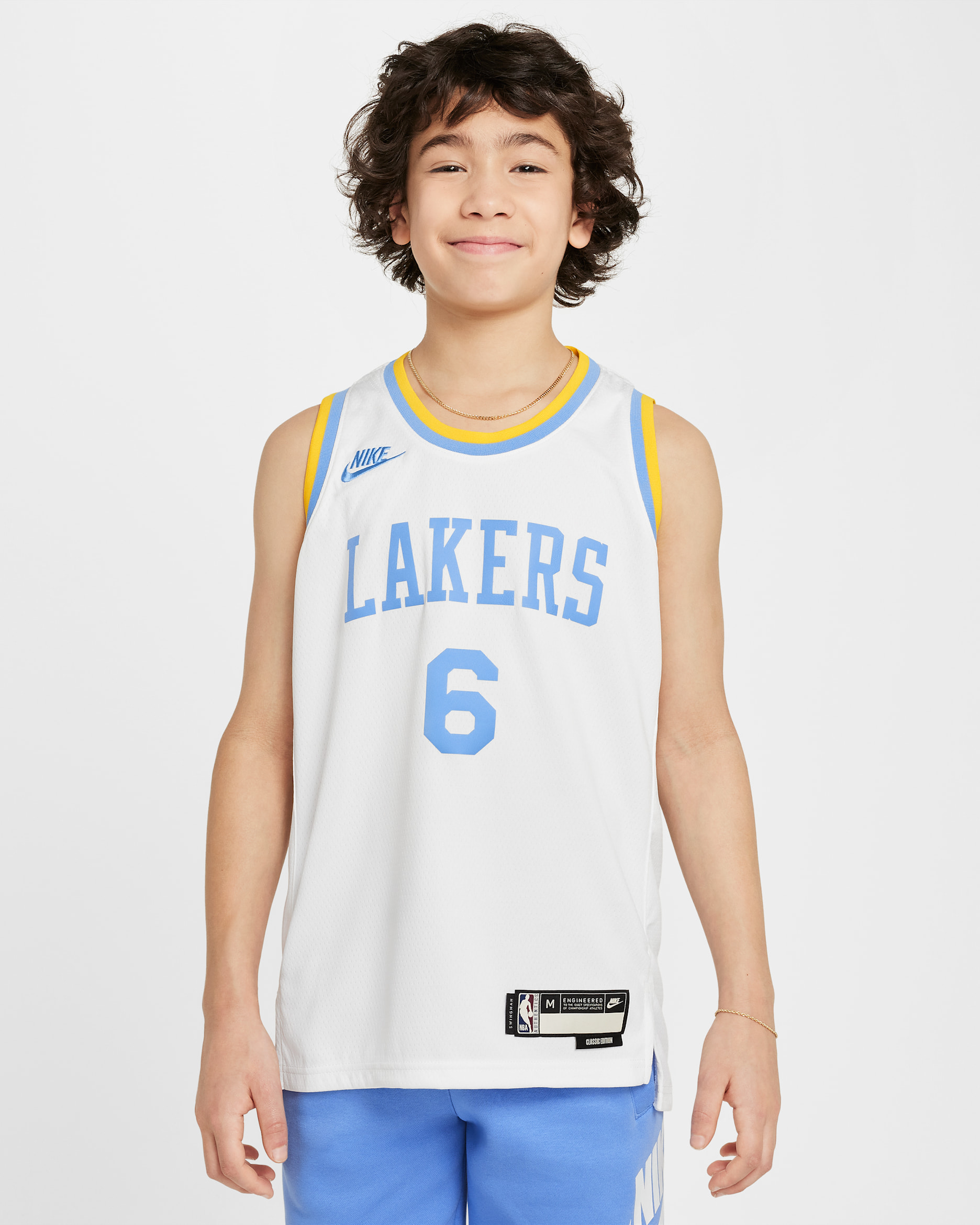 Lebron James Los Angeles Lakers Camiseta Nike Dri-FIT NBA Swingman - Niño/a - Blanco