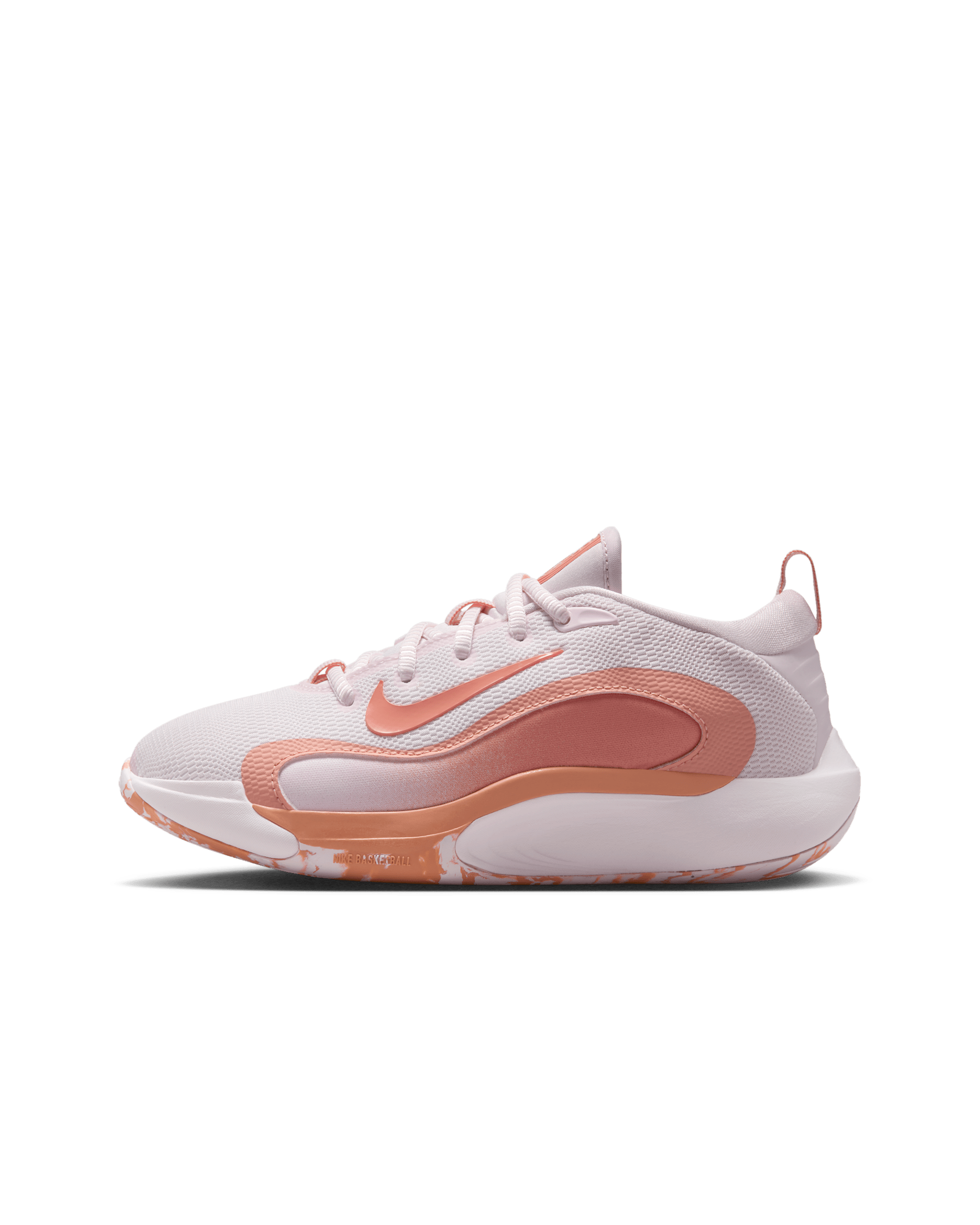 Tenis de básquetbol para niños grandes Nike IsoFly - Rosa perla/Ágata melocotón