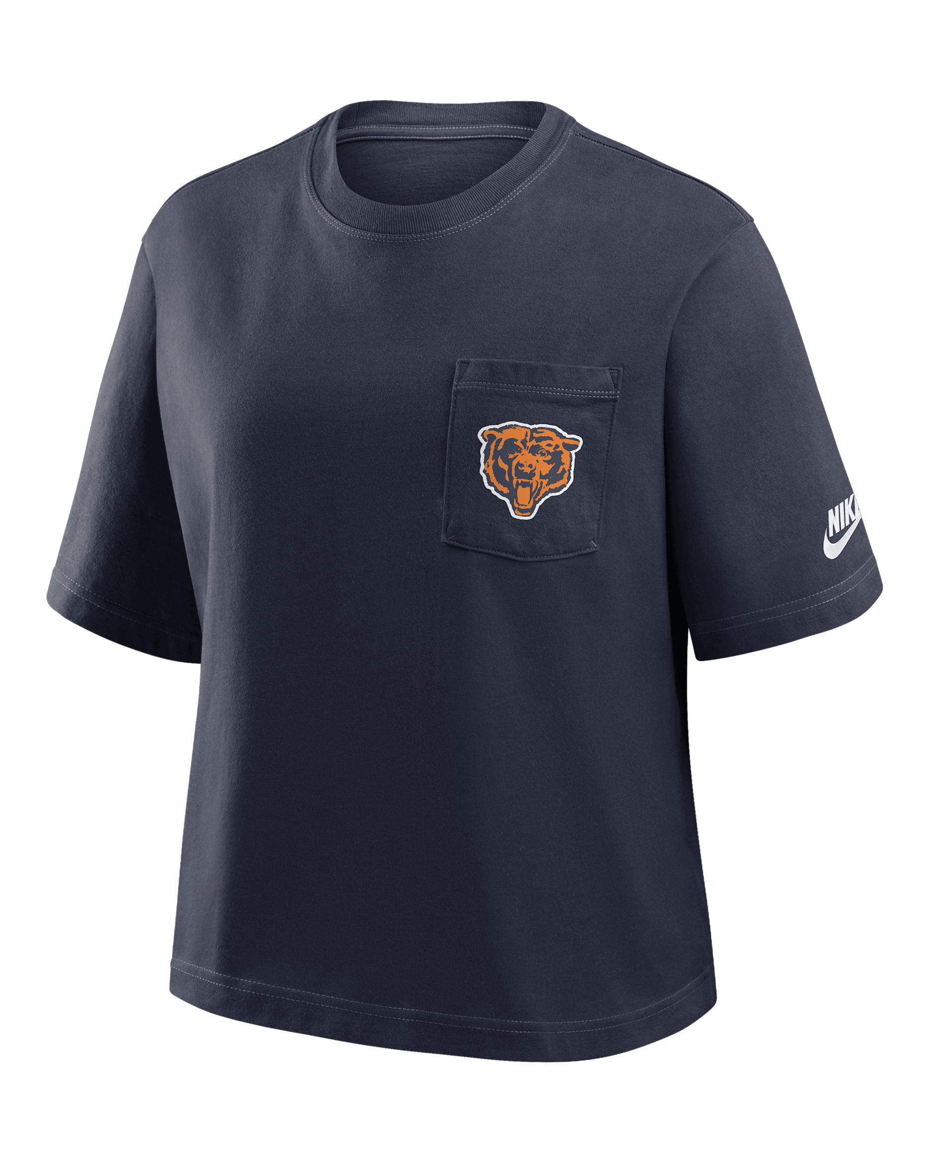 Playera Nike de la NFL para hombre Chicago Bears Rewind Pocket Boxy - Azul marino